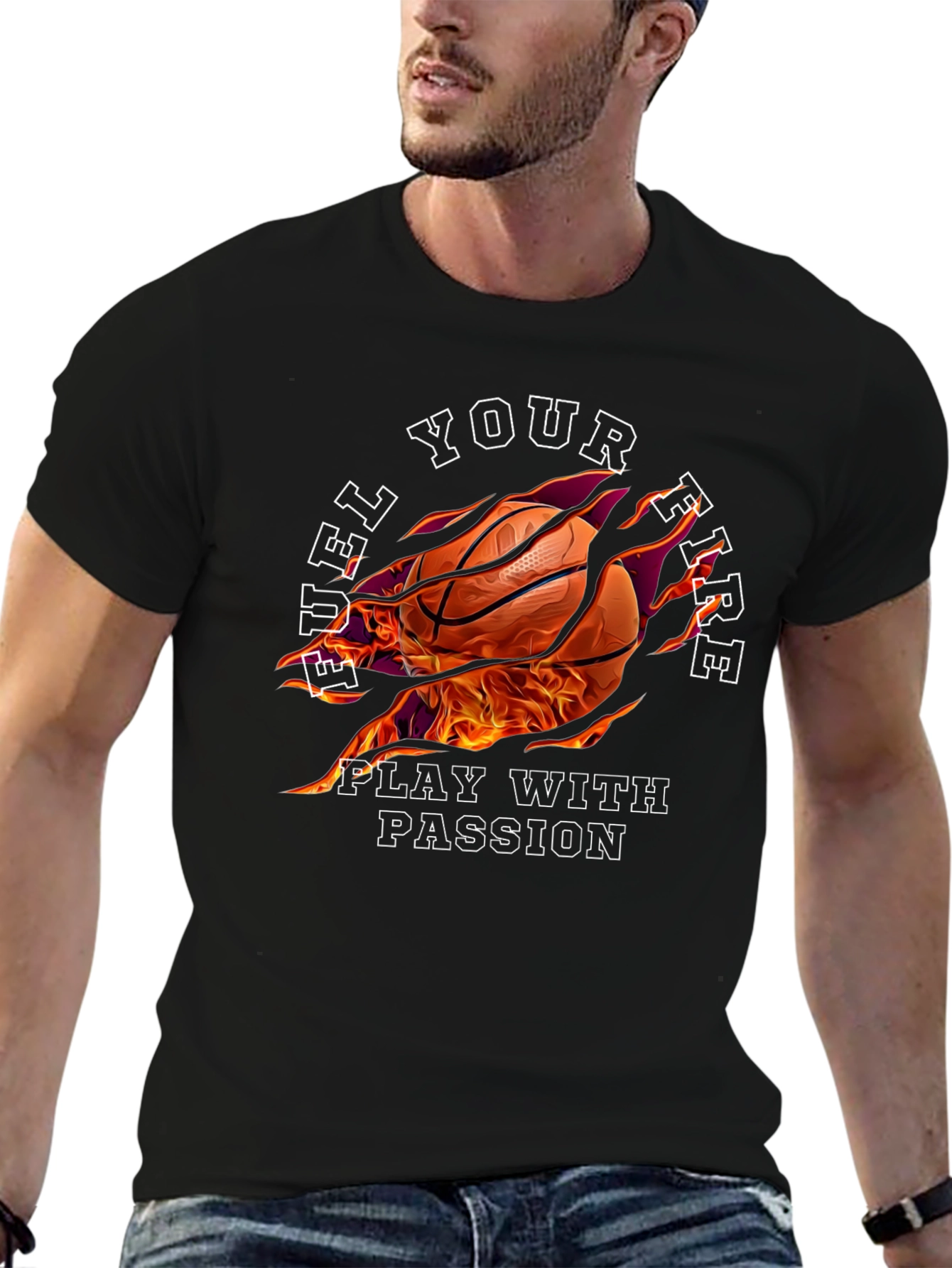 Fuel Your Fire Basketball Graphic Tee