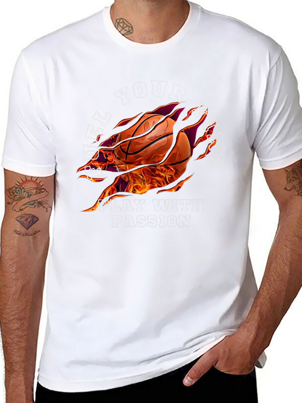 Fuel Your Fire Basketball Graphic Tee