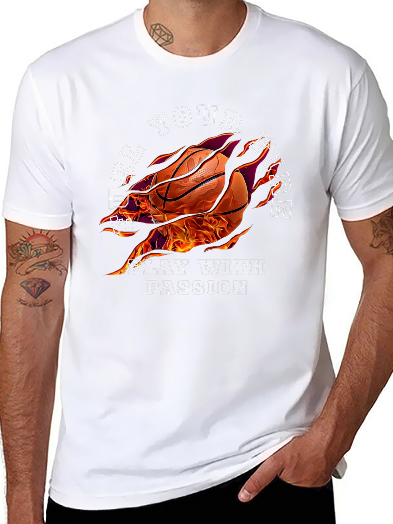 Fuel Your Fire Basketball Graphic Tee