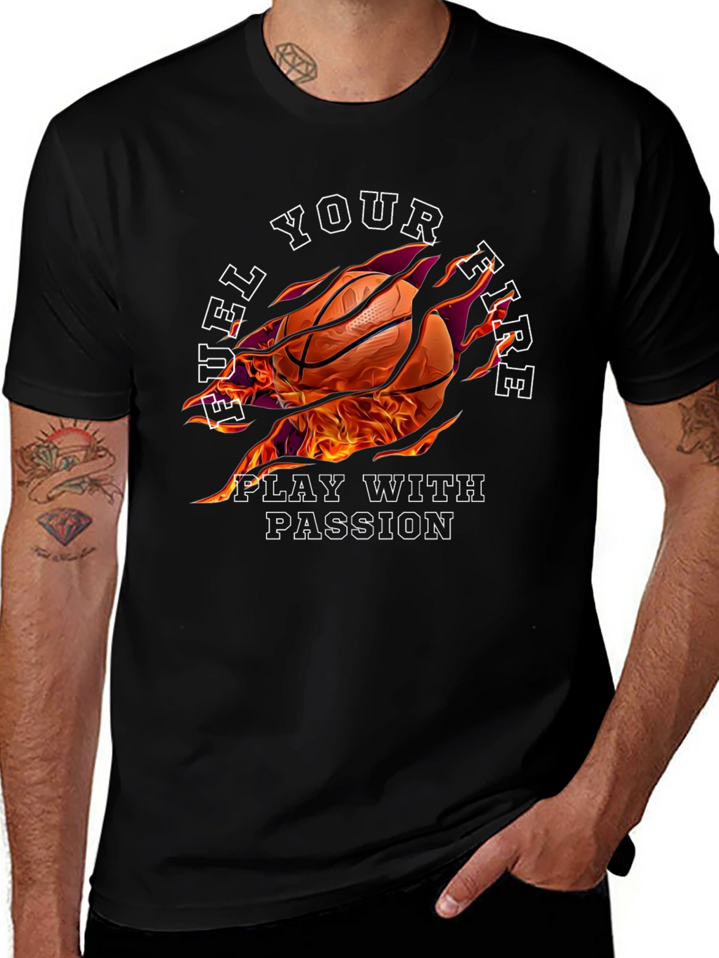 Fuel Your Fire Basketball Graphic Tee