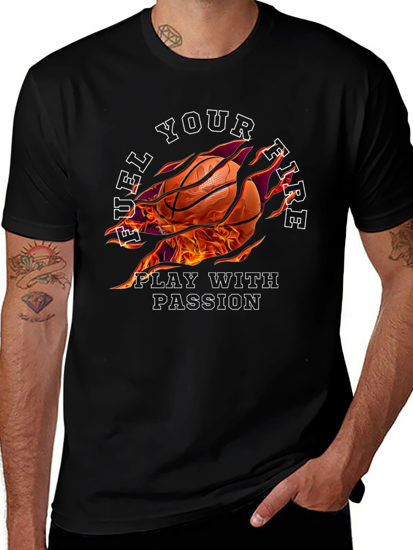 Fuel Your Fire Basketball Graphic Tee