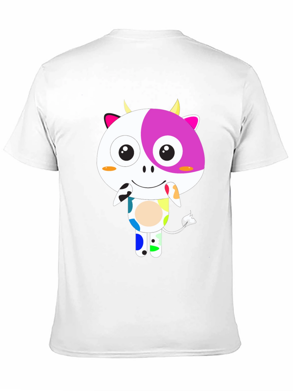 Funky Cow Graphic T-Shirt - Black Cotton