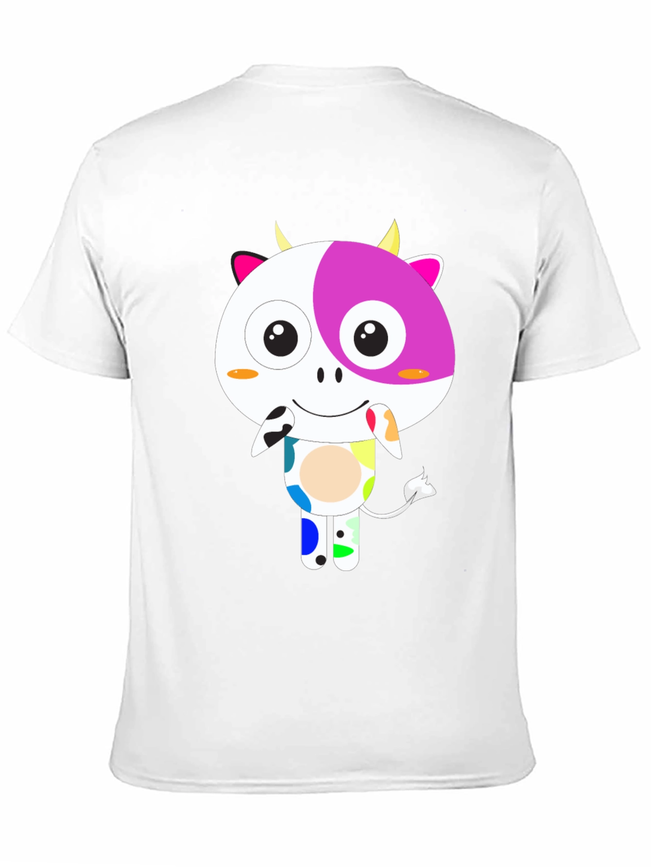 Funky Cow Graphic T-Shirt - Black Cotton