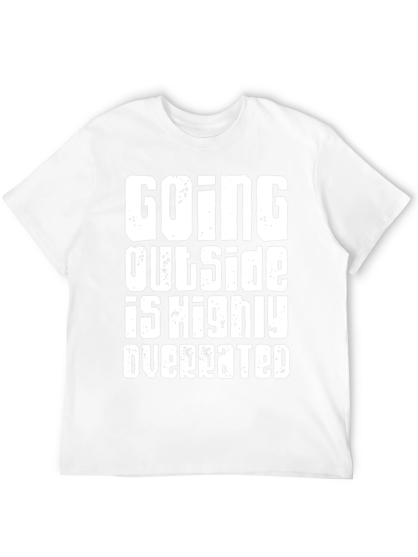 Funny Going Outside is Highly Overrated Black T-Shirt