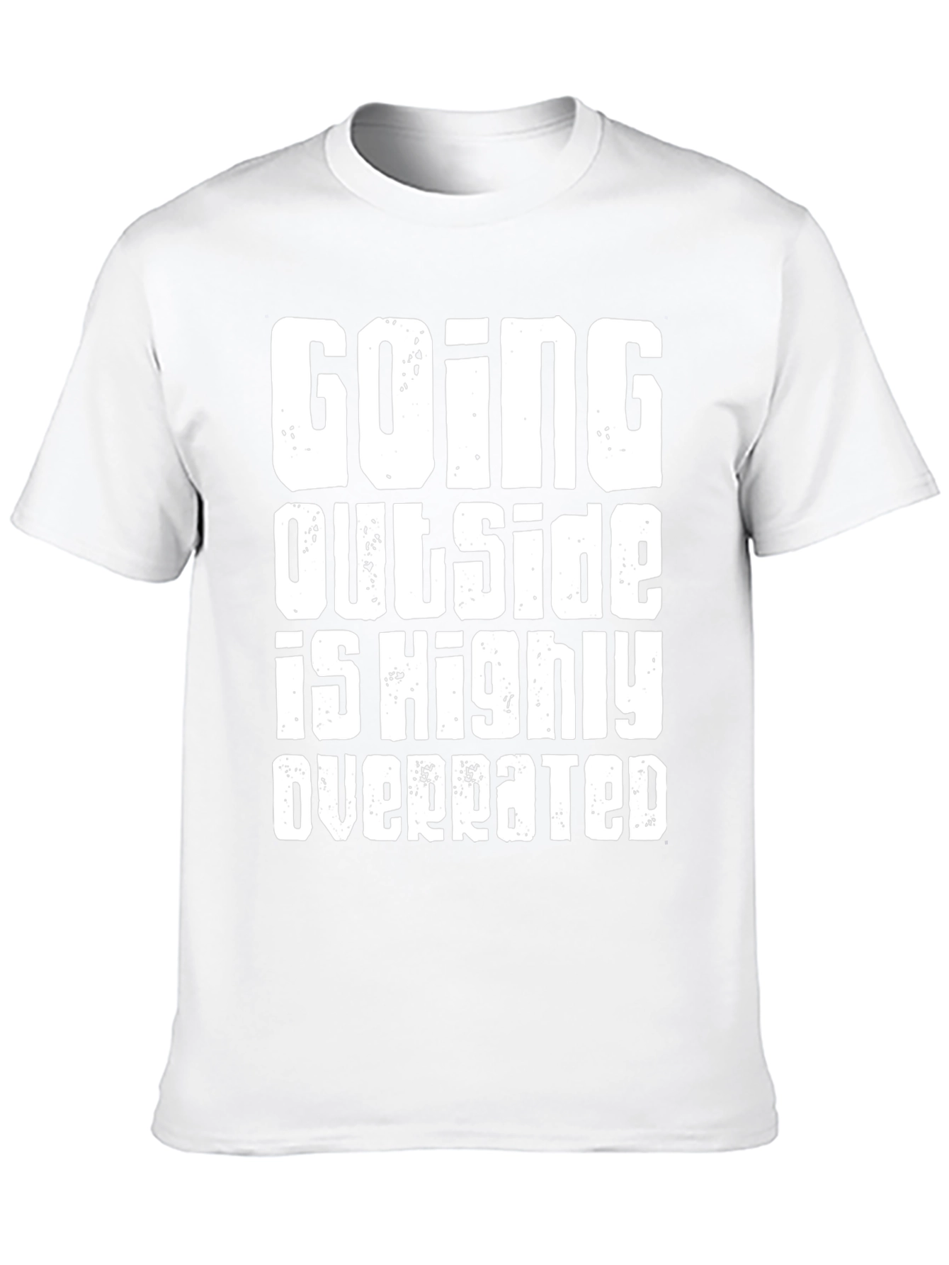 Funny Going Outside is Highly Overrated Black T-Shirt