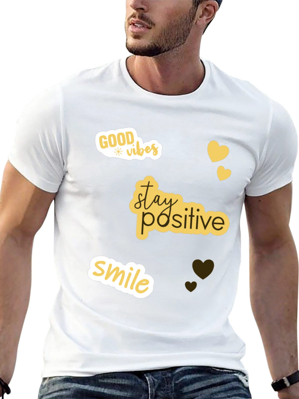 Positive Vibes T-Shirt - Stay Positive Smile