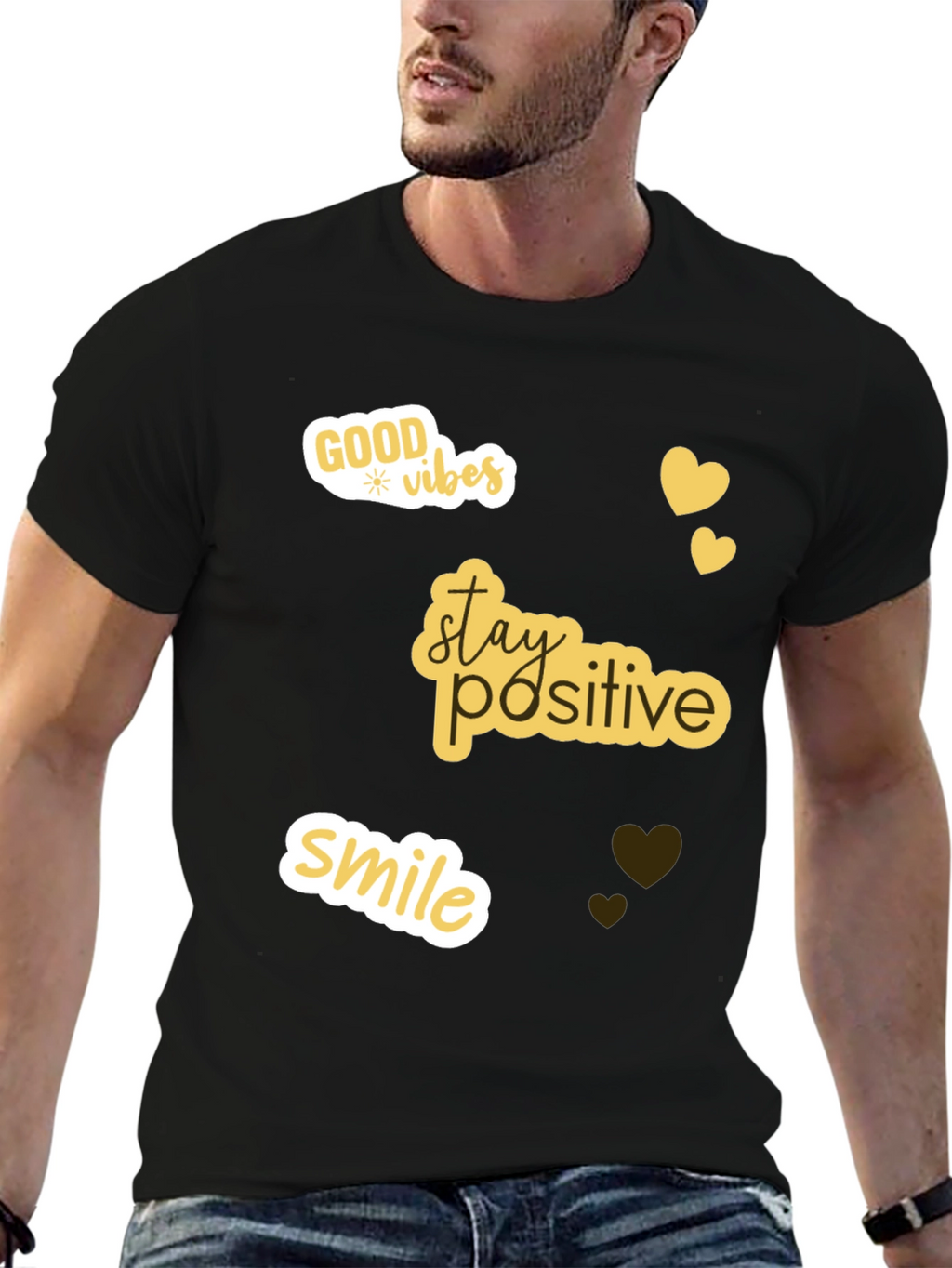 Positive Vibes T-Shirt - Stay Positive Smile