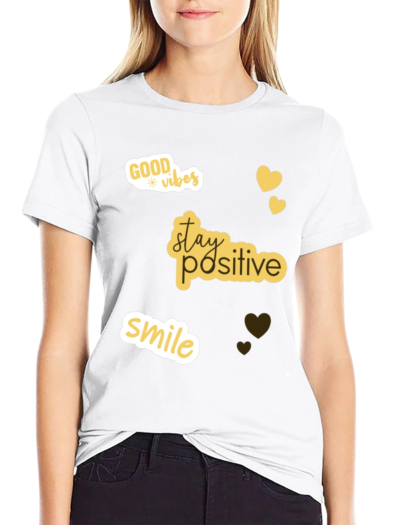Positive Vibes T-Shirt - Stay Positive Smile