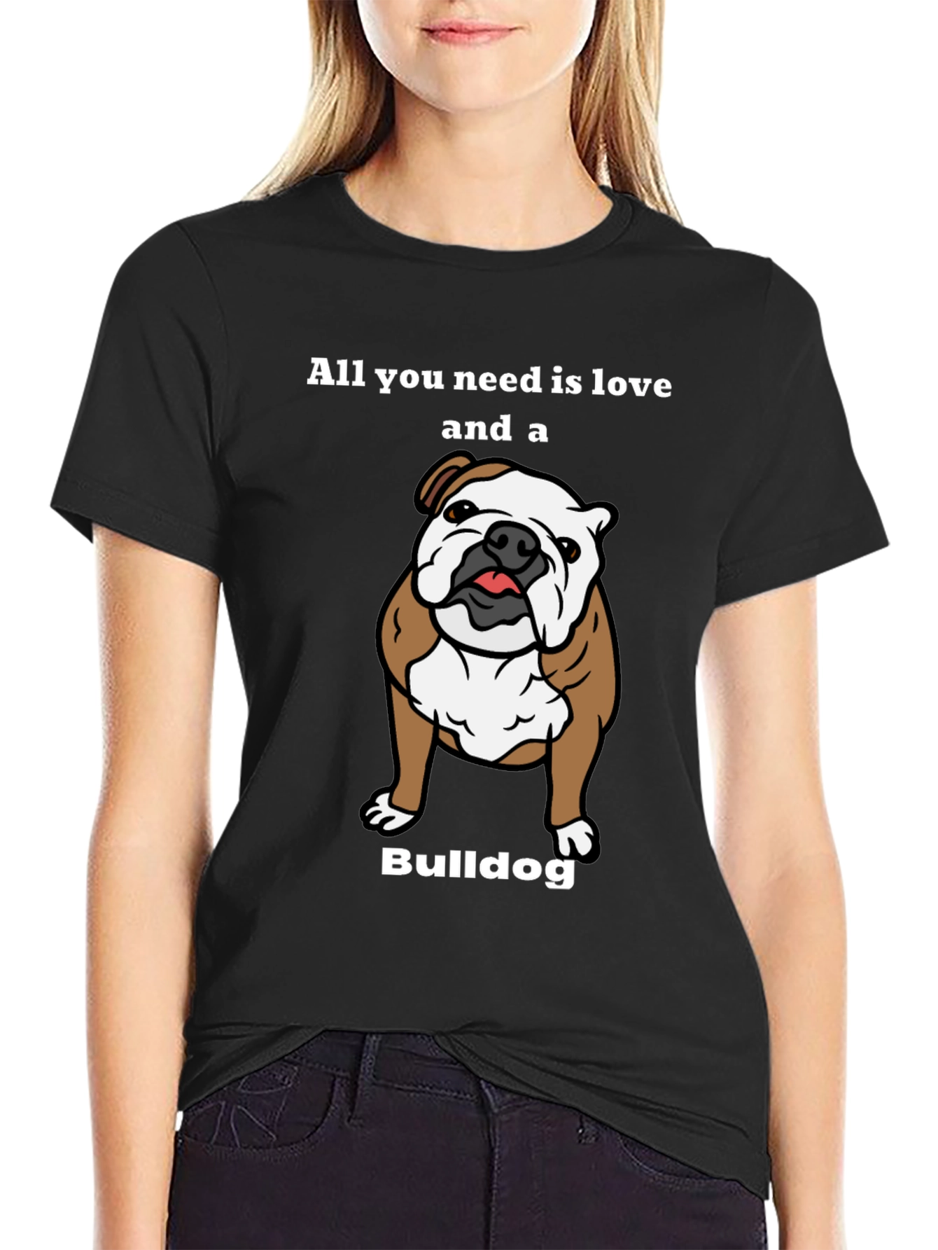 Bulldog Love T-Shirt - Cute Dog Graphic Tee