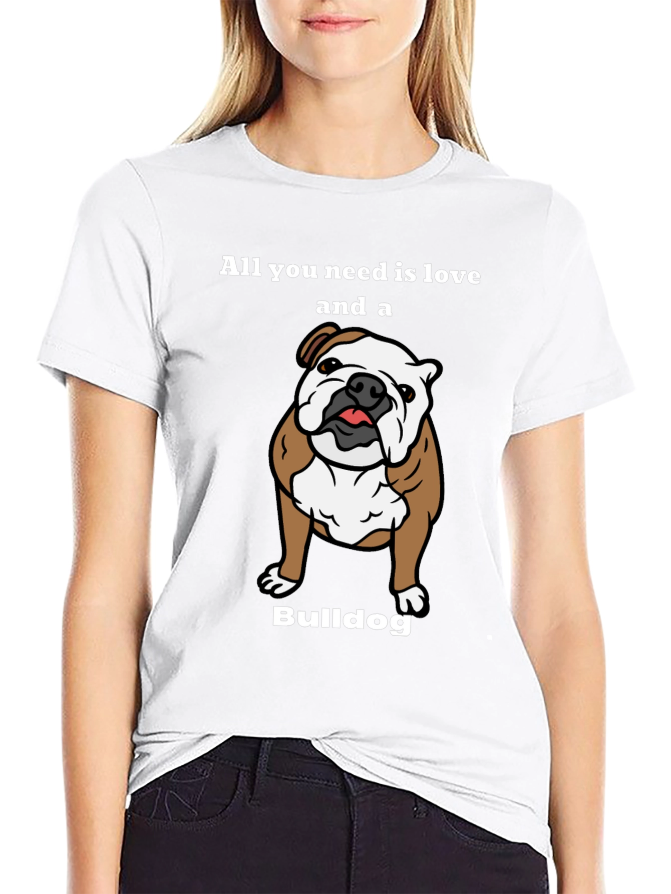 Bulldog Love T-Shirt - Cute Dog Graphic Tee