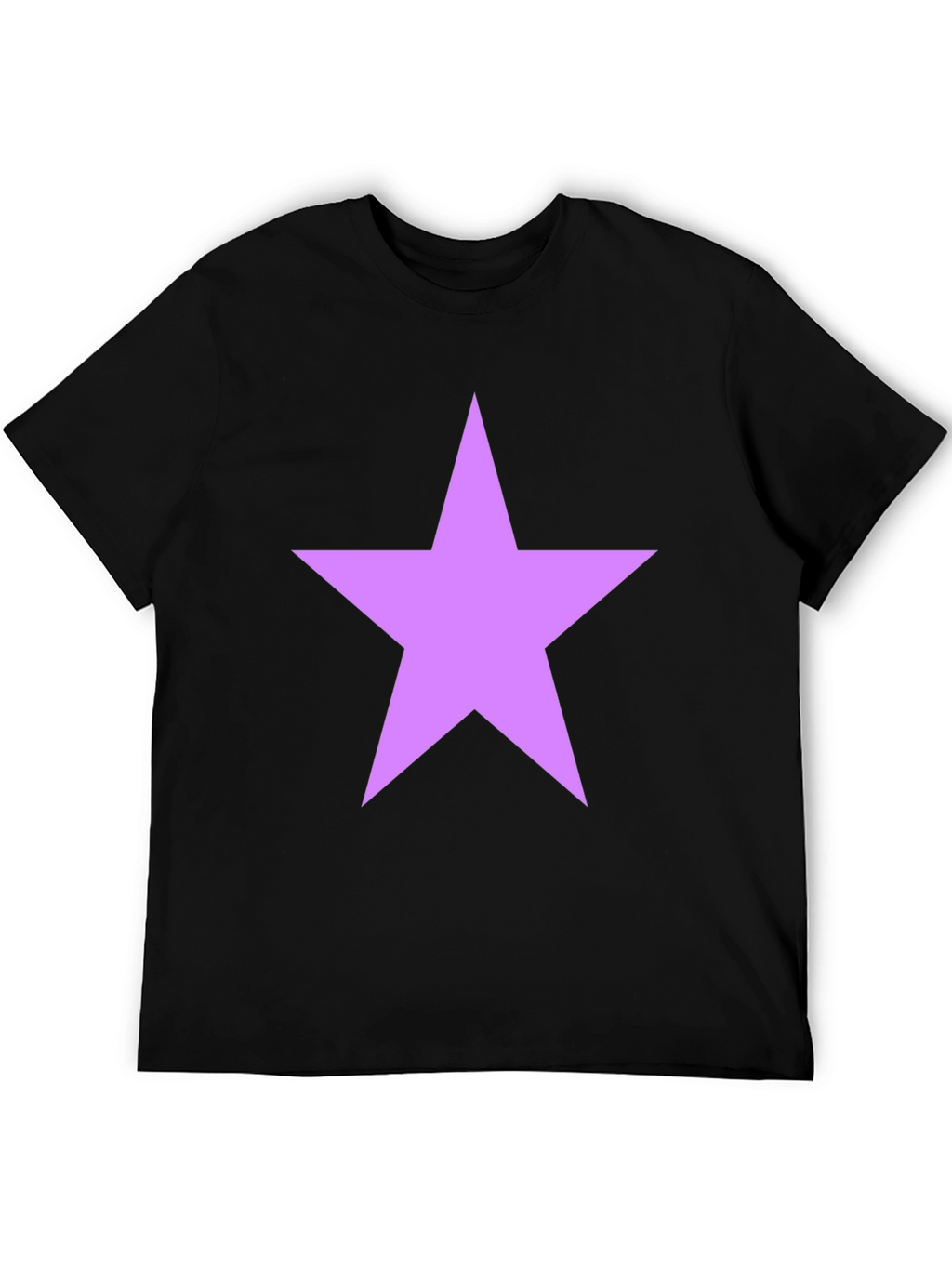 Star Graphic Tee - Black Cotton Blend Shirt