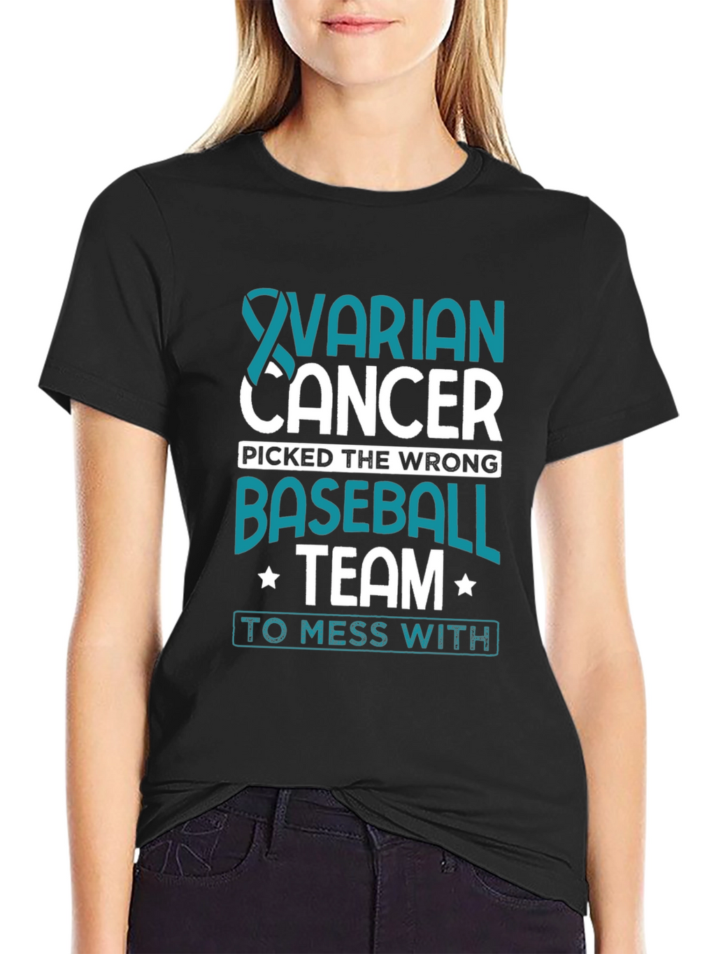 Ovarian Cancer Baseball Team T-Shirt