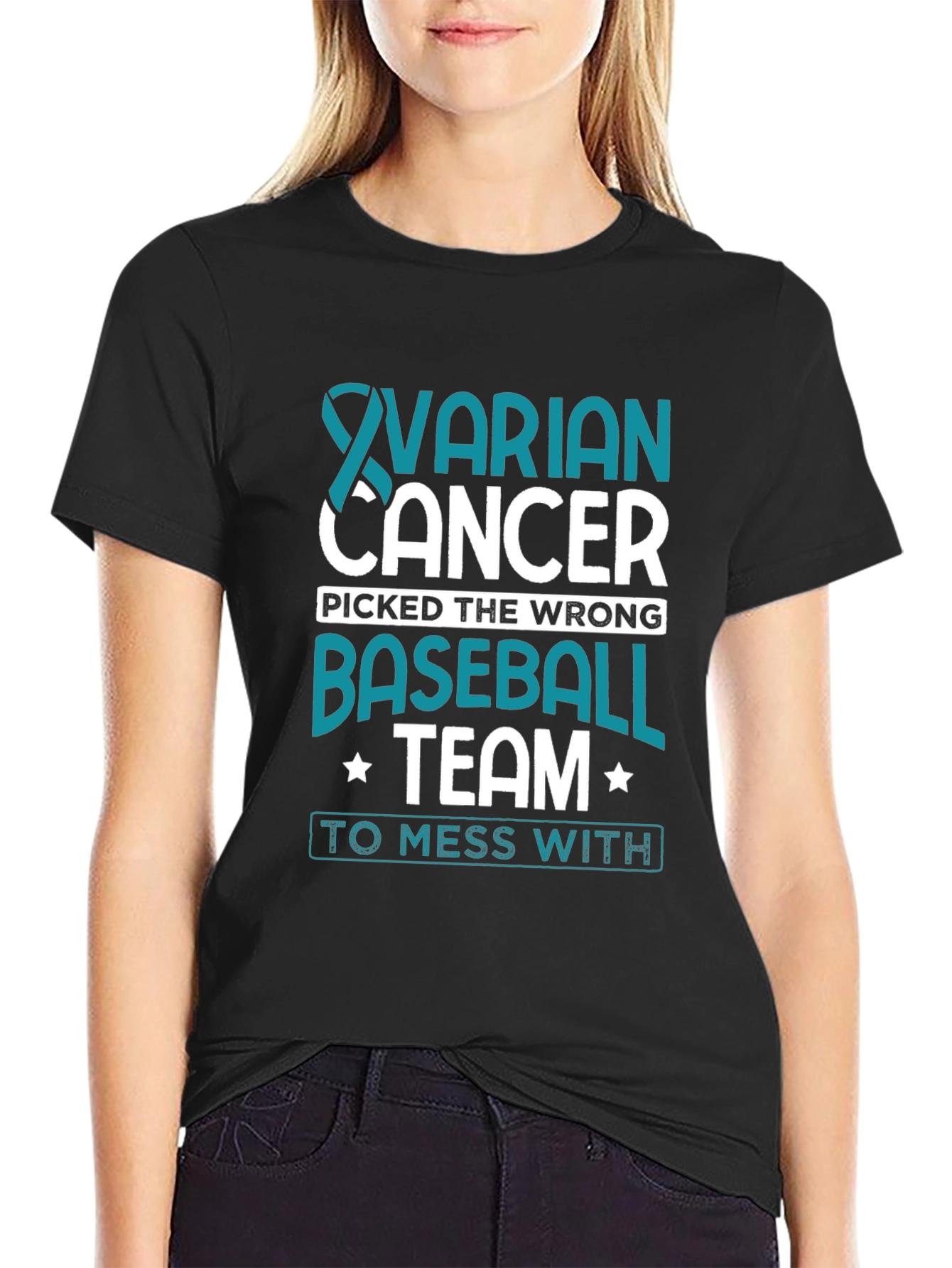Ovarian Cancer Baseball Team T-Shirt