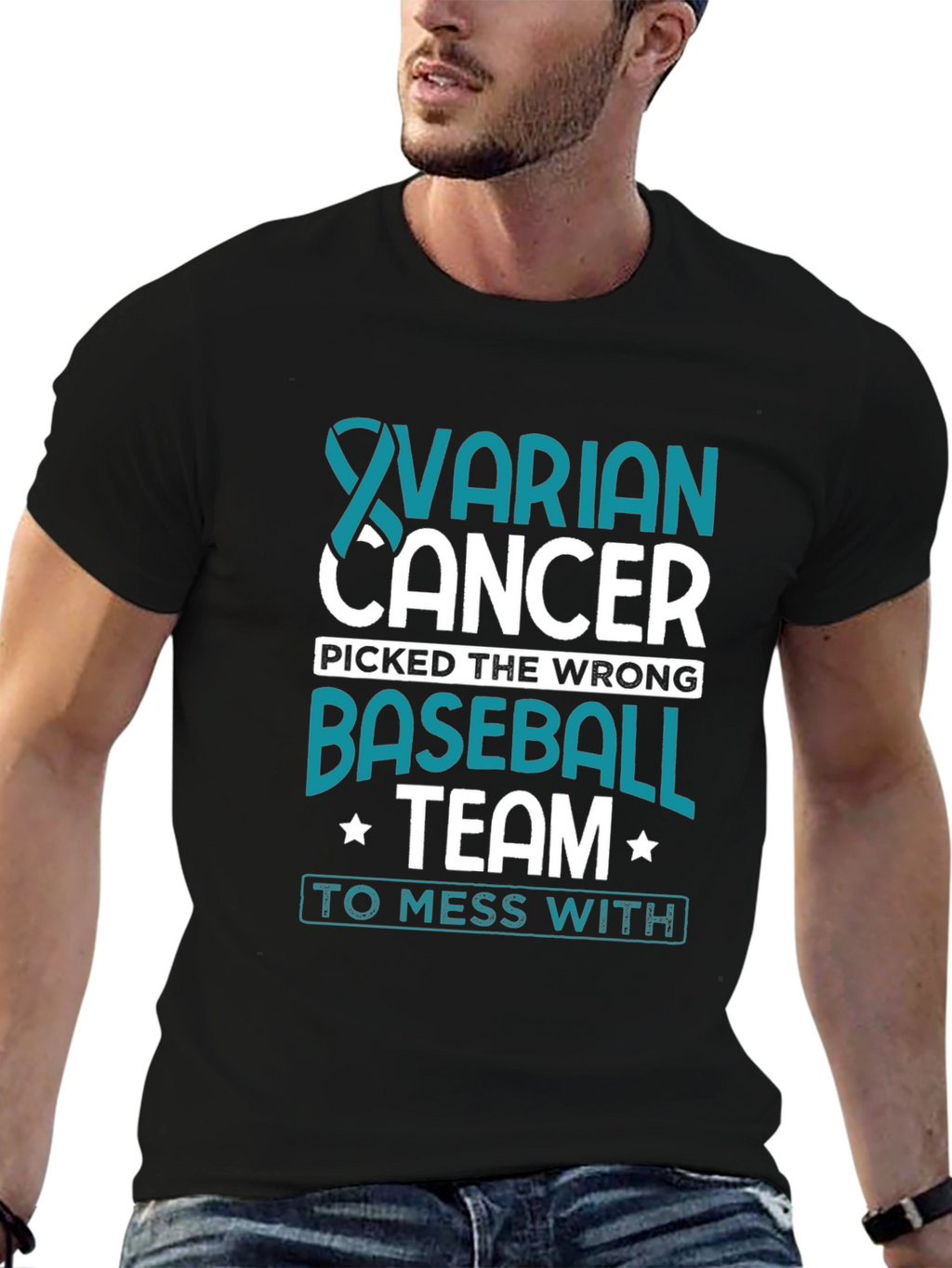 Ovarian Cancer Baseball Team T-Shirt