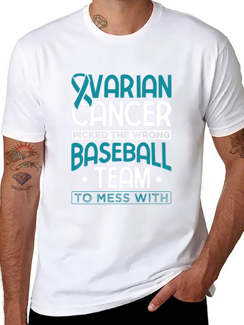 Ovarian Cancer Baseball Team T-Shirt