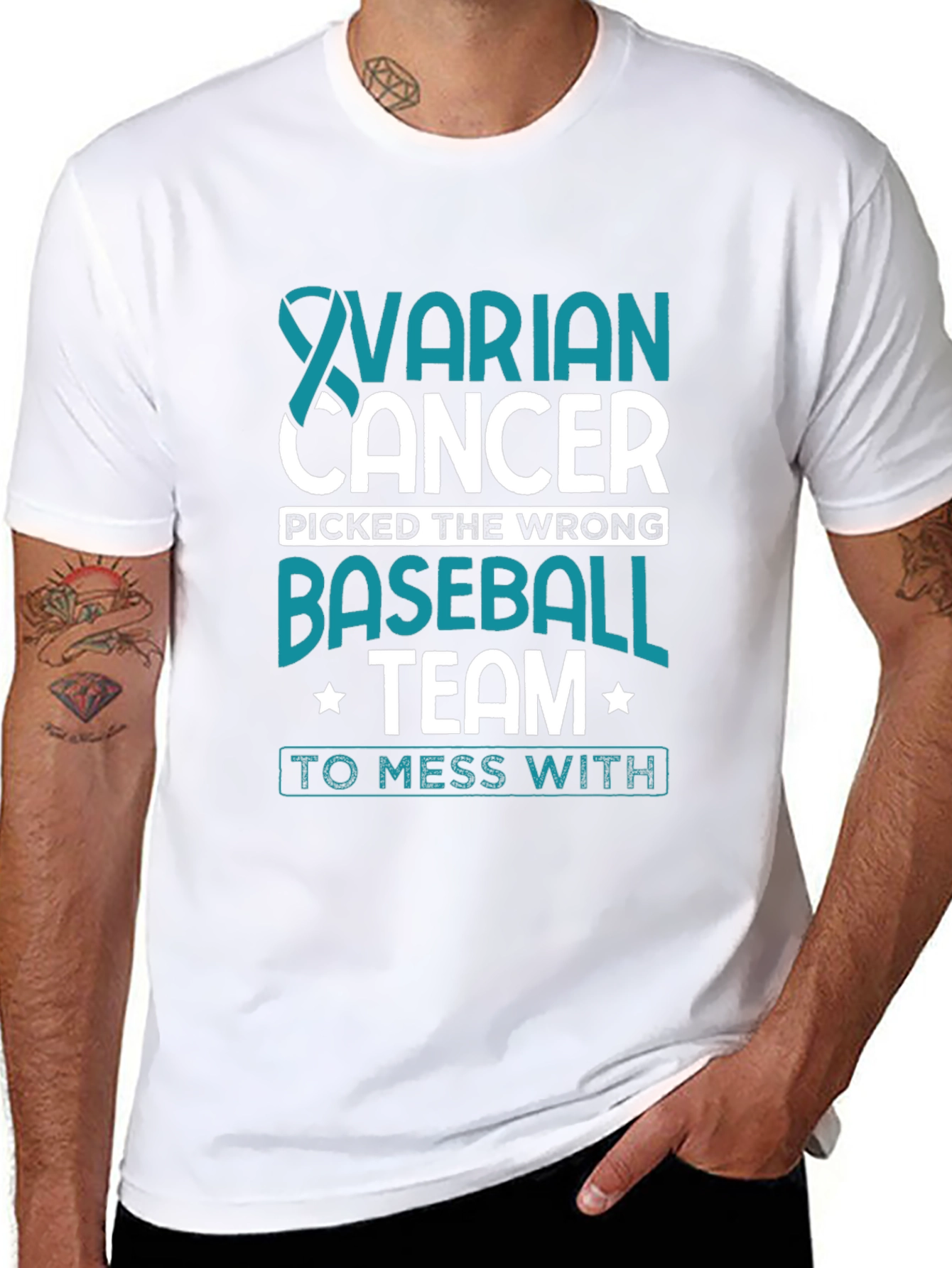 Ovarian Cancer Baseball Team T-Shirt
