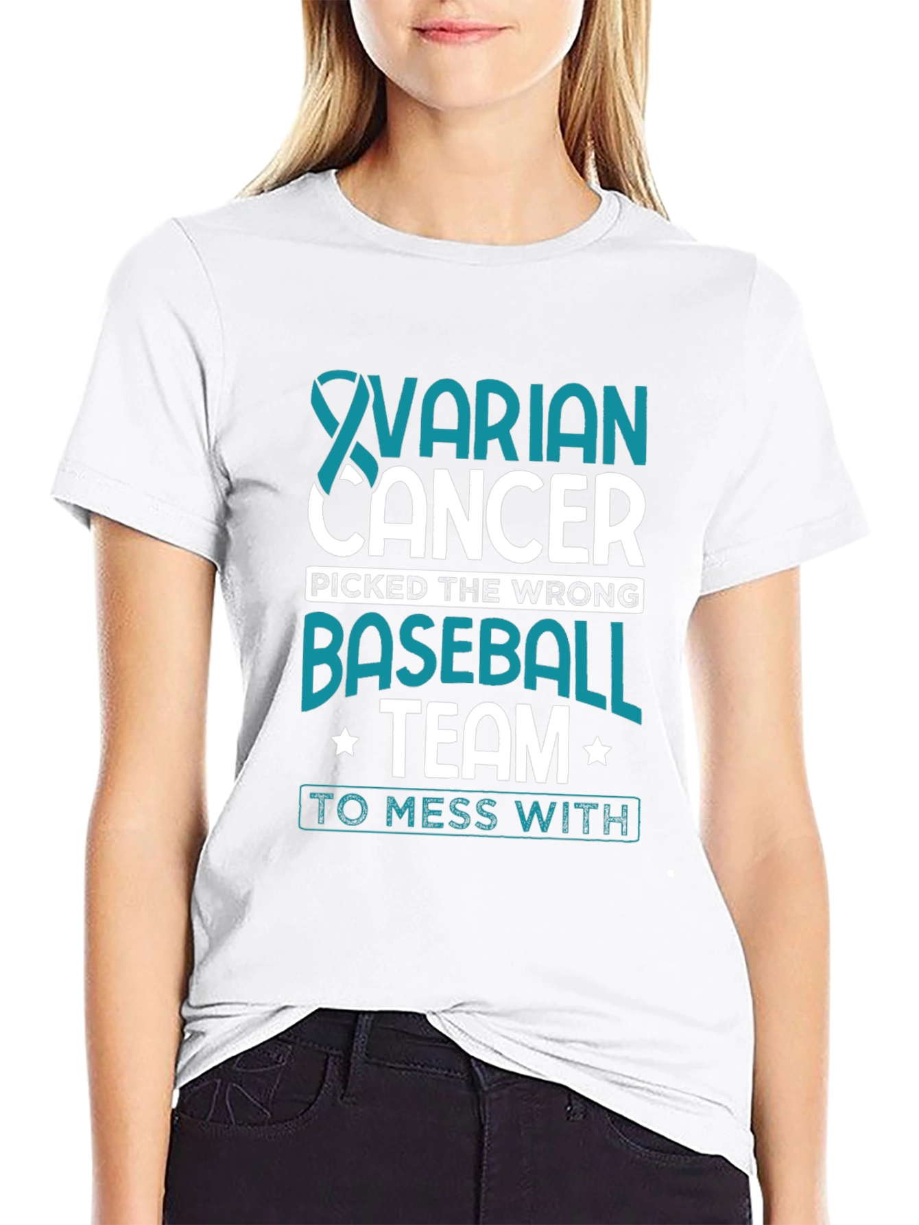 Ovarian Cancer Baseball Team T-Shirt