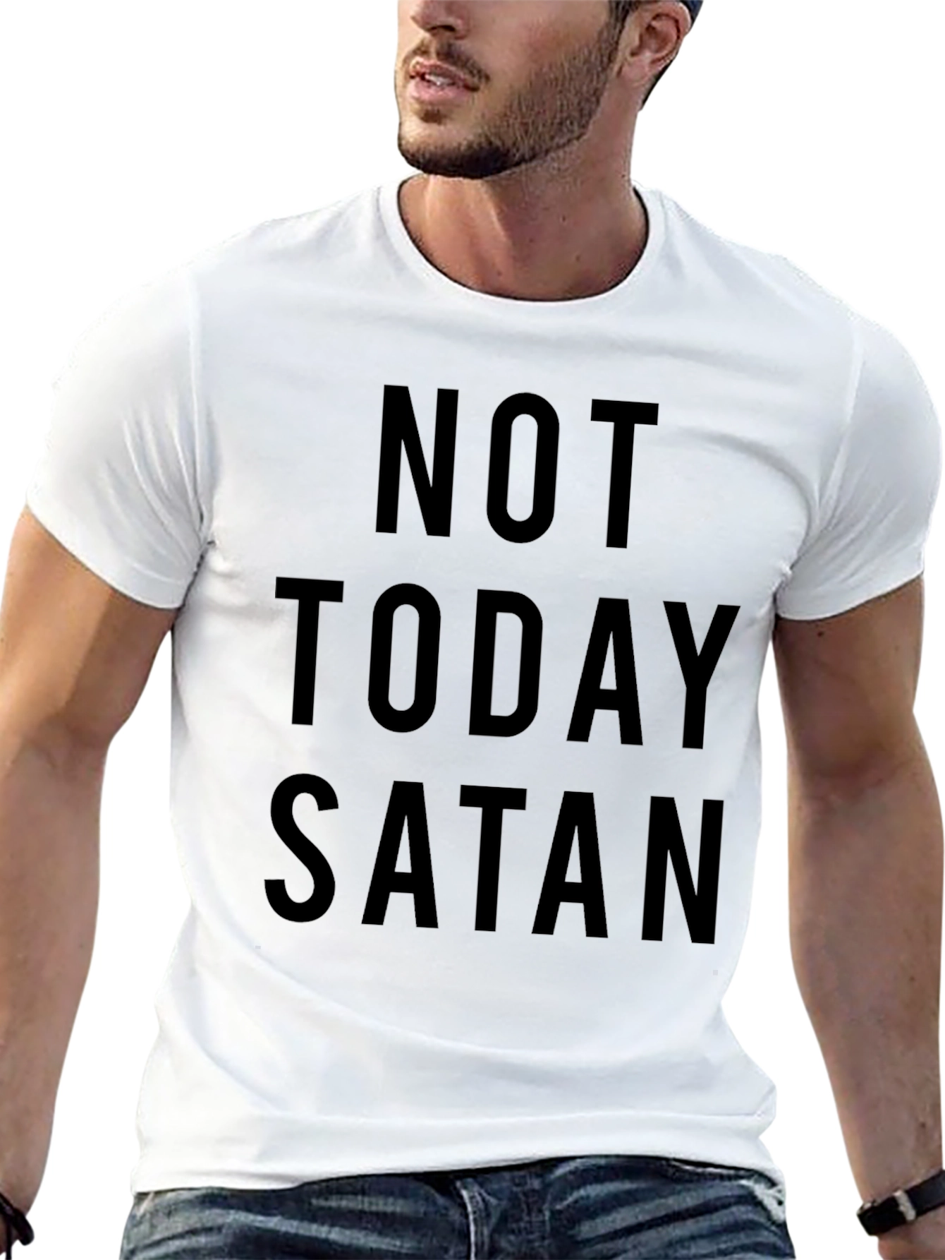 Not Today Satan T-Shirt - Classic Black Tee