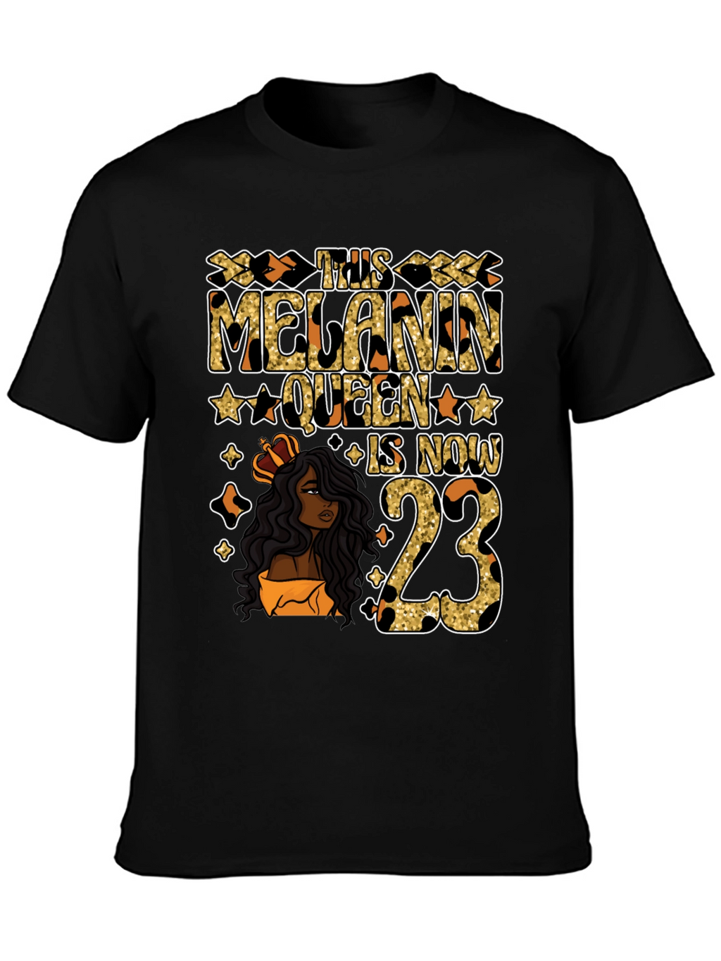 Melanin Queen 23rd Birthday T-Shirt