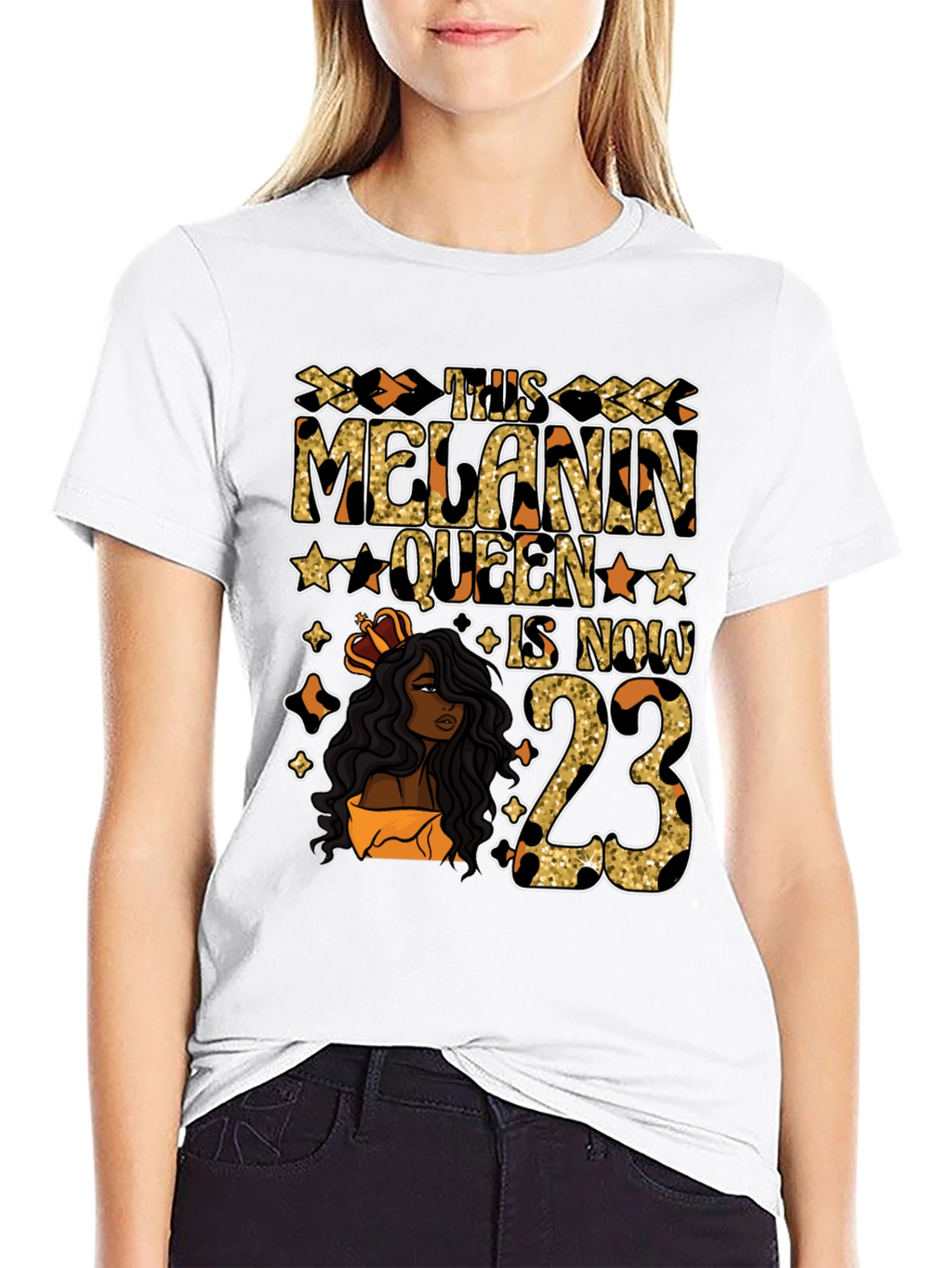 Melanin Queen 23rd Birthday T-Shirt