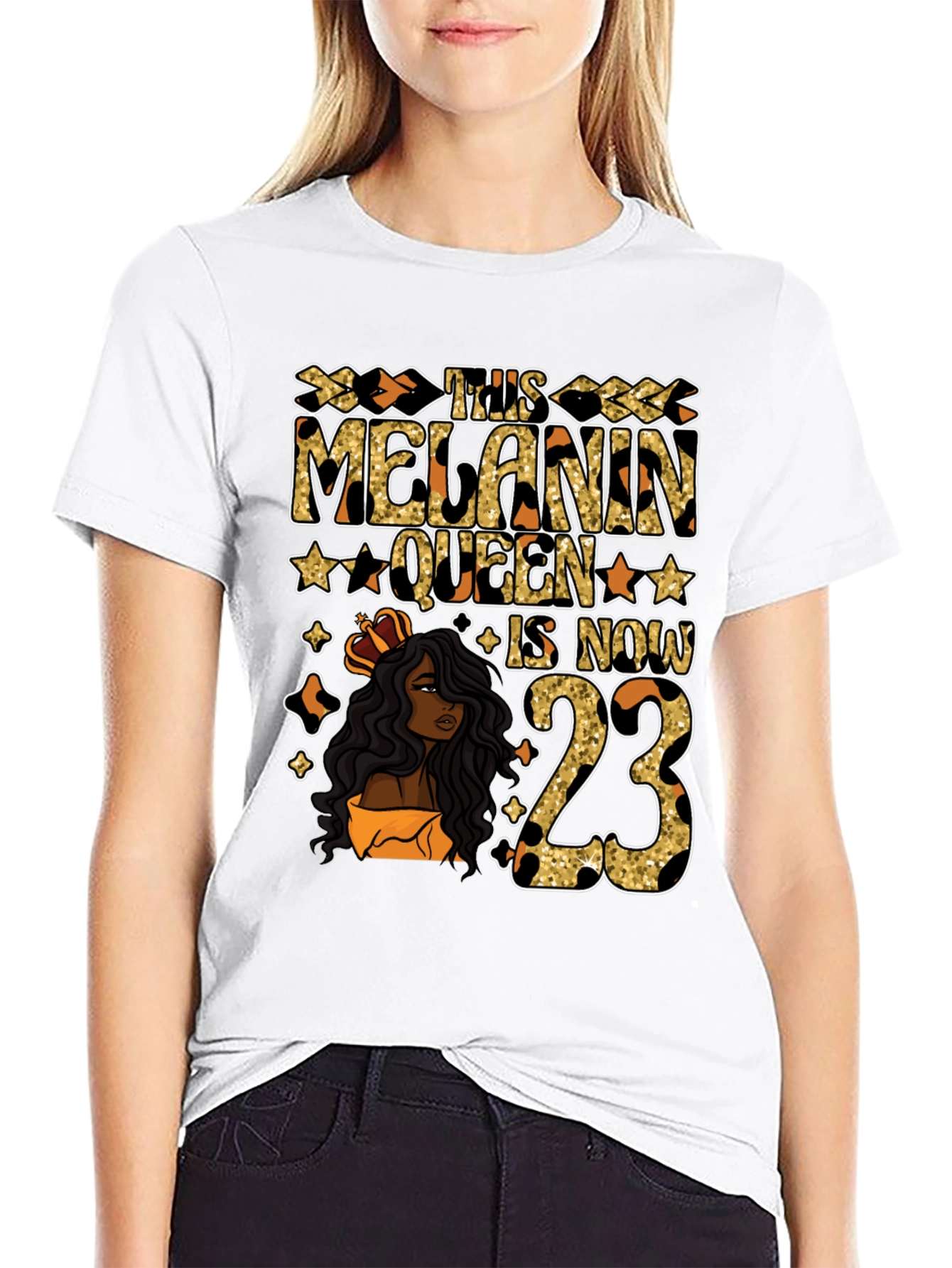 Melanin Queen 23rd Birthday T-Shirt