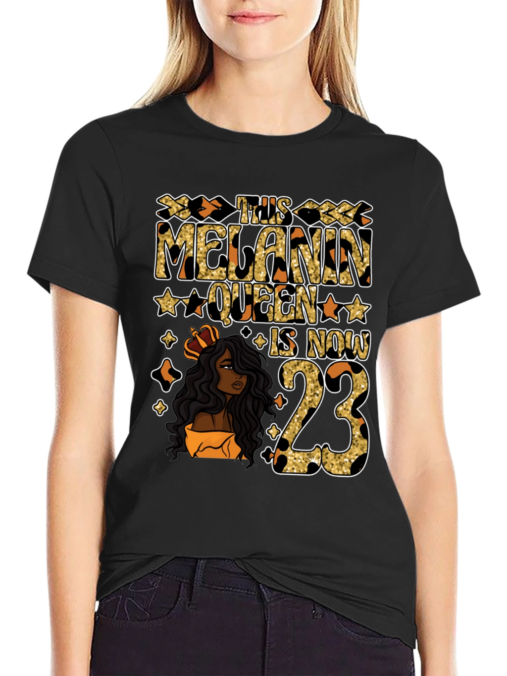 Melanin Queen 23rd Birthday T-Shirt