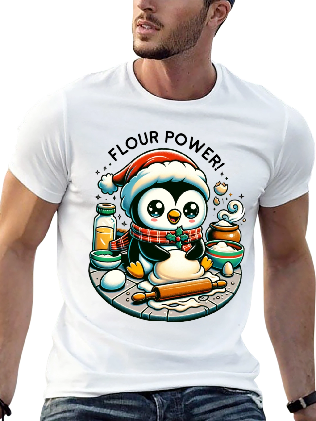 Flour Power Penguin T-Shirt