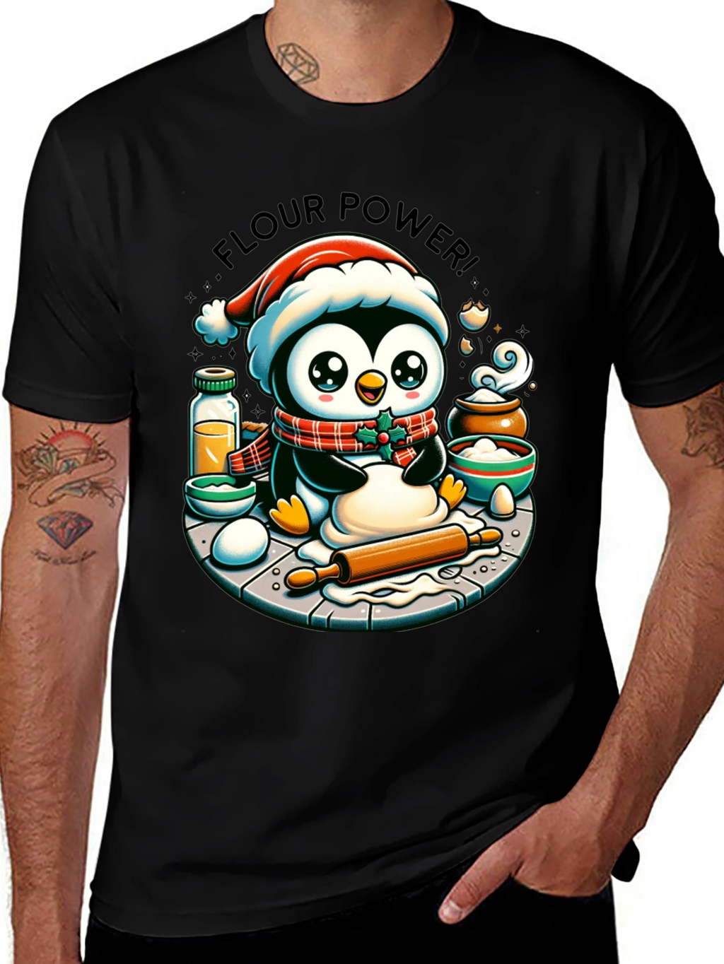 Flour Power Penguin T-Shirt