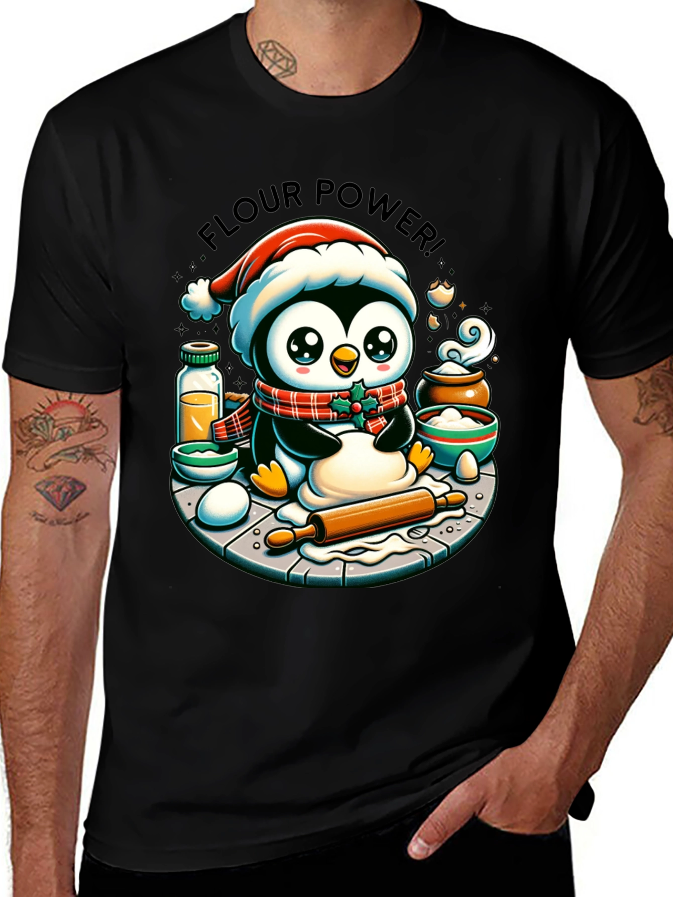 Flour Power Penguin T-Shirt
