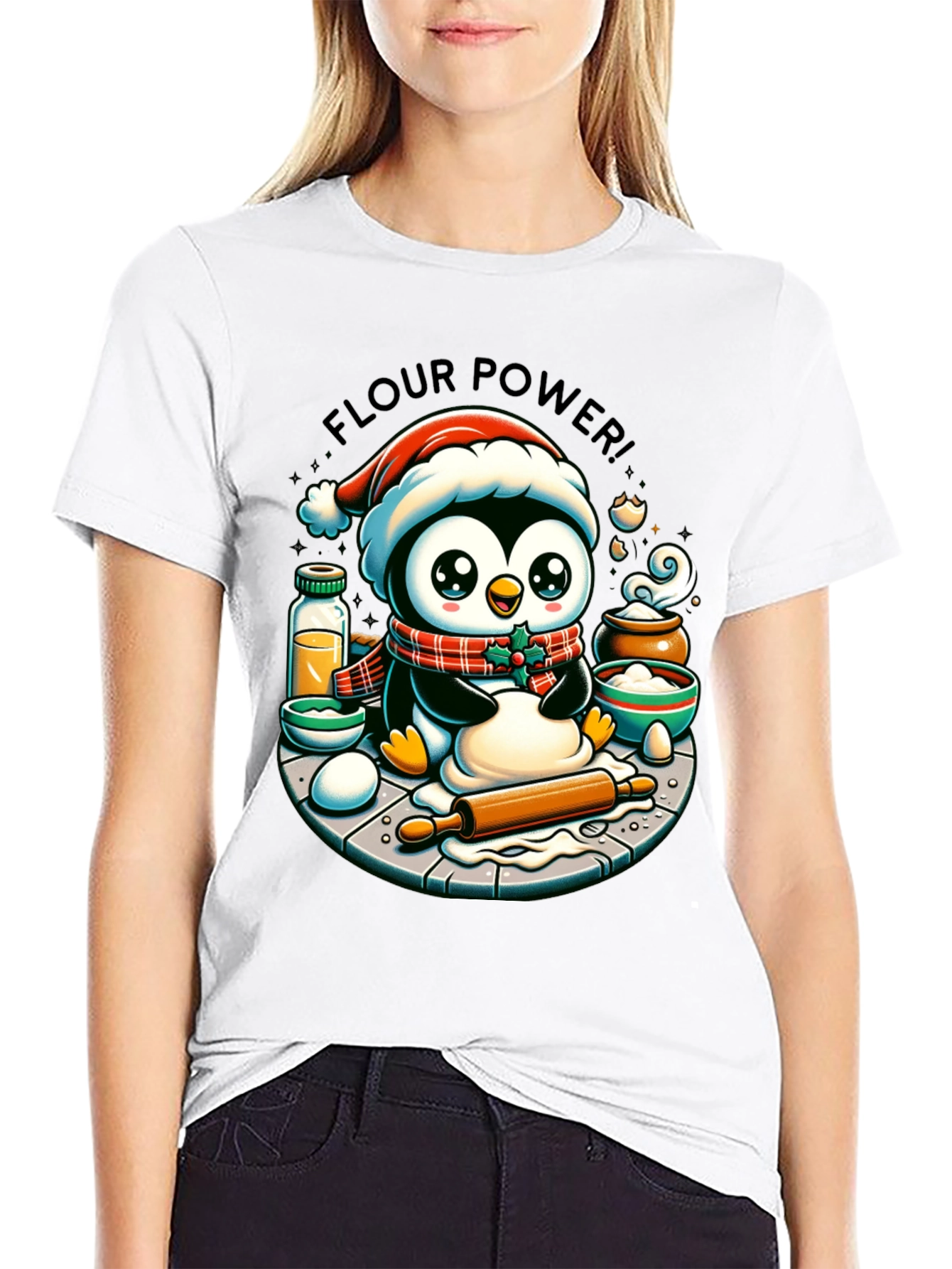 Flour Power Penguin T-Shirt