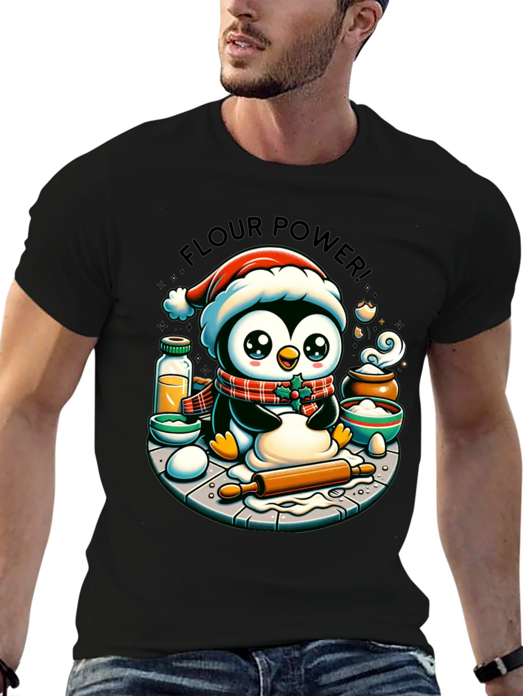 Flour Power Penguin T-Shirt