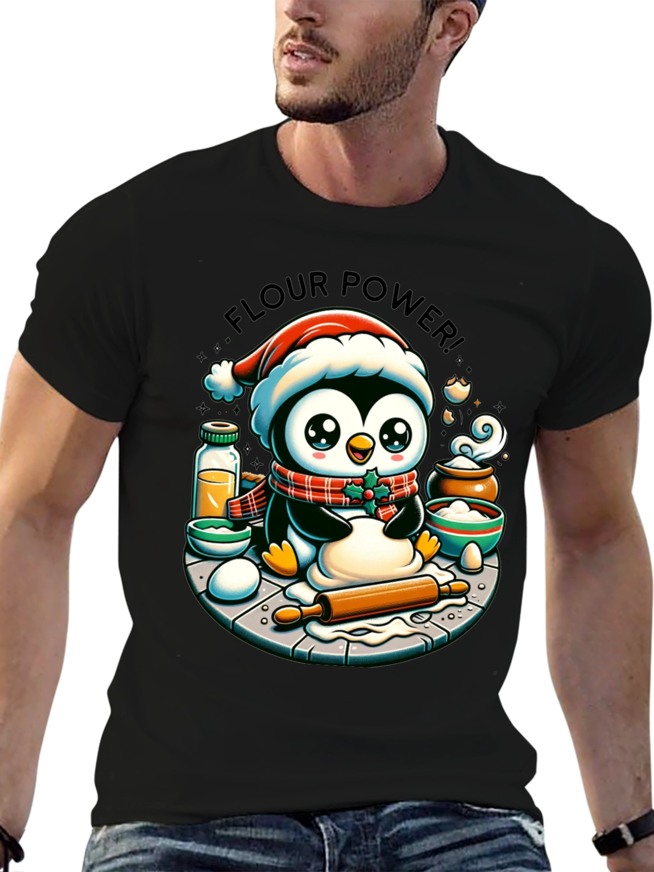 Flour Power Penguin T-Shirt