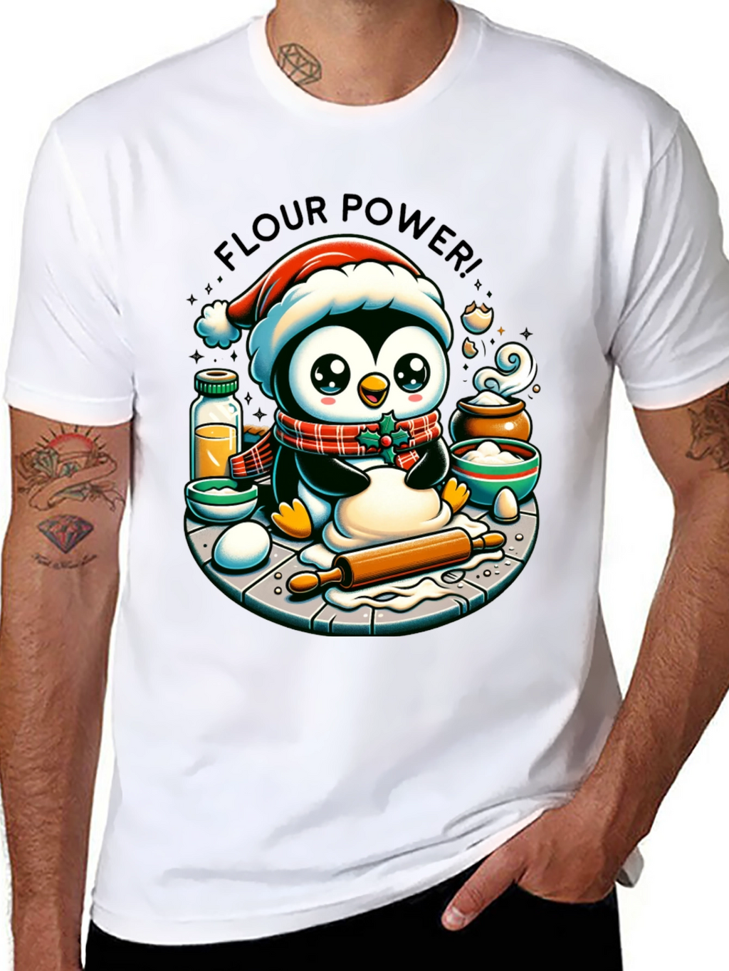 Flour Power Penguin T-Shirt