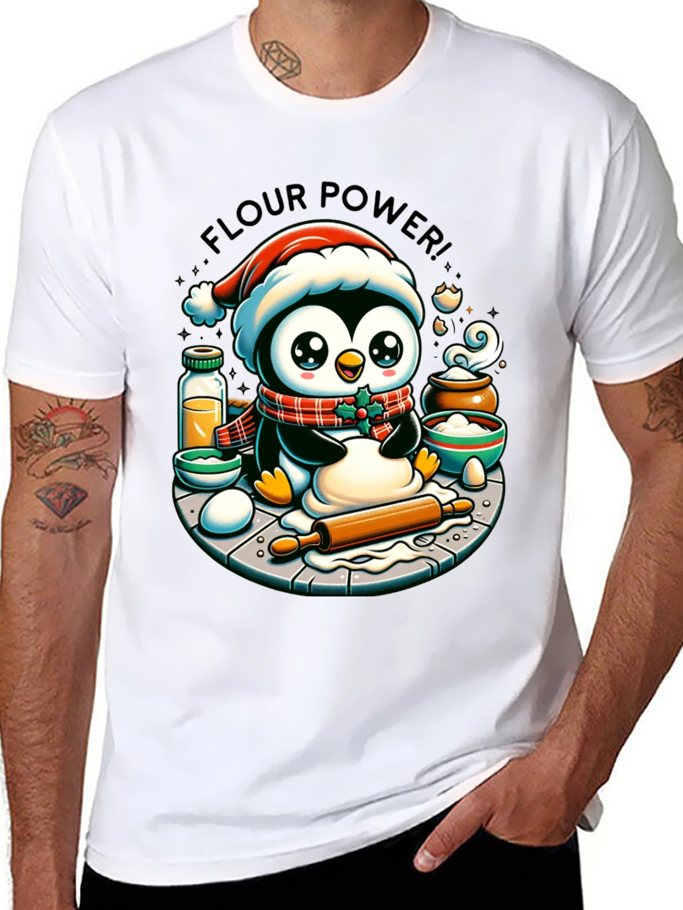 Flour Power Penguin T-Shirt