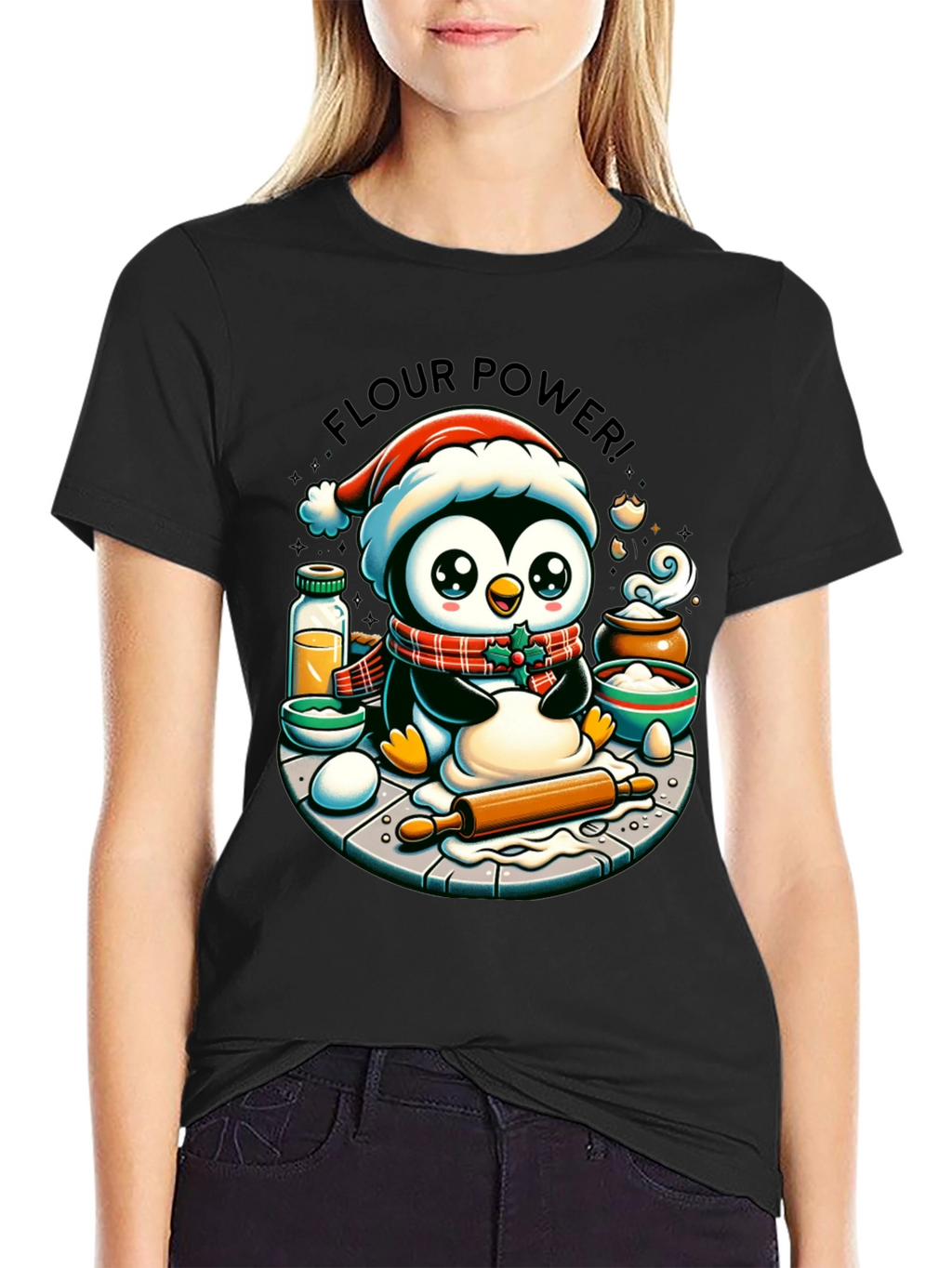 Flour Power Penguin T-Shirt