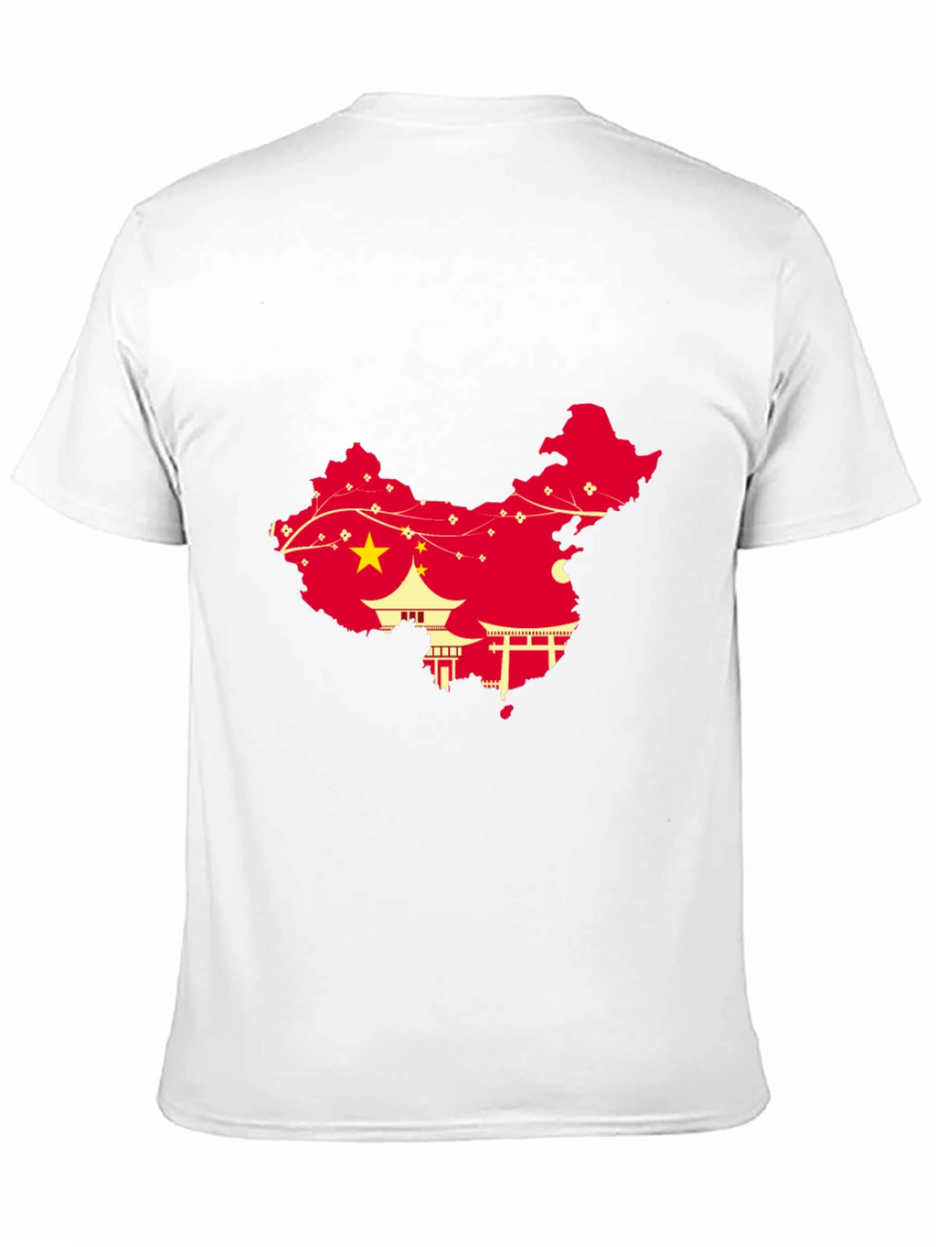 China Map Graphic Tee - Black Crew Neck T-Shirt