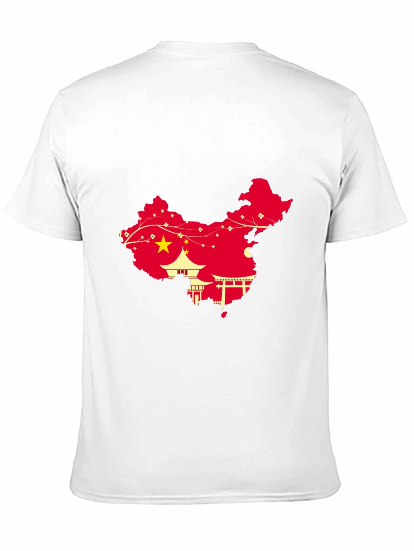 China Map Graphic Tee - Black Crew Neck T-Shirt
