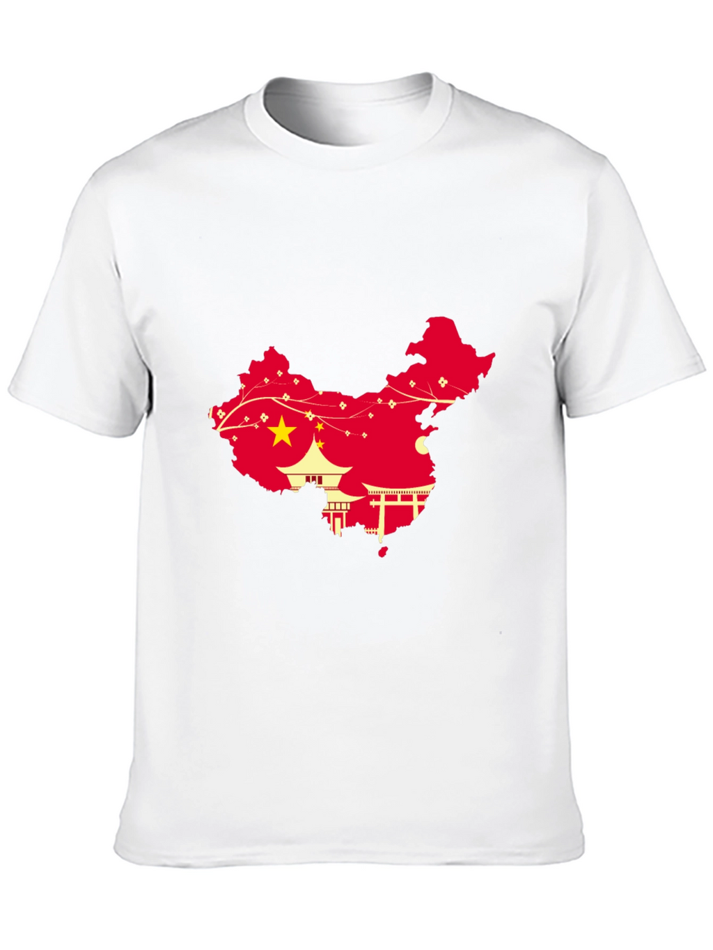 China Map Graphic Tee - Black Crew Neck T-Shirt