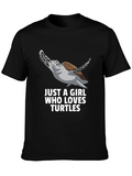 Turtle Lover Graphic T-Shirt - Black Unisex Tee