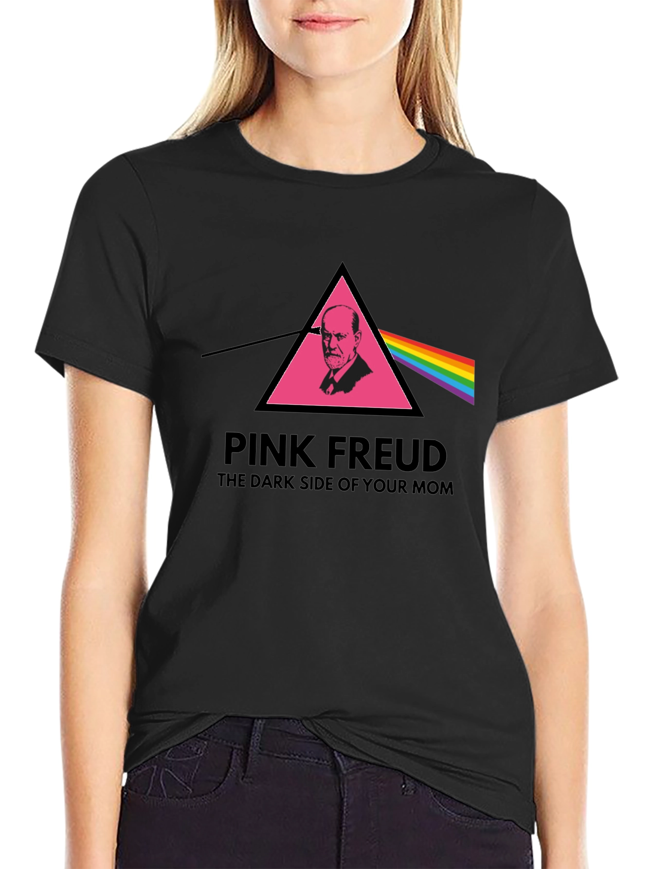 Pink Freud T-Shirt - Dark Side of Your Mom Tee
