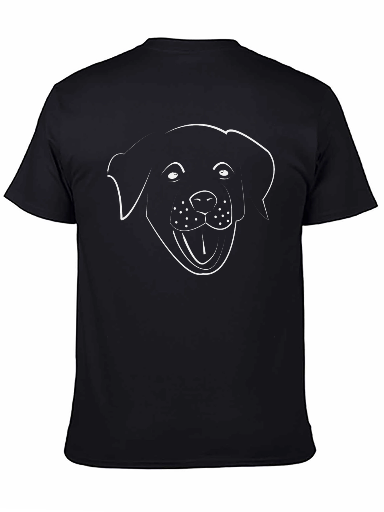 Dog Outline T-Shirt - Black