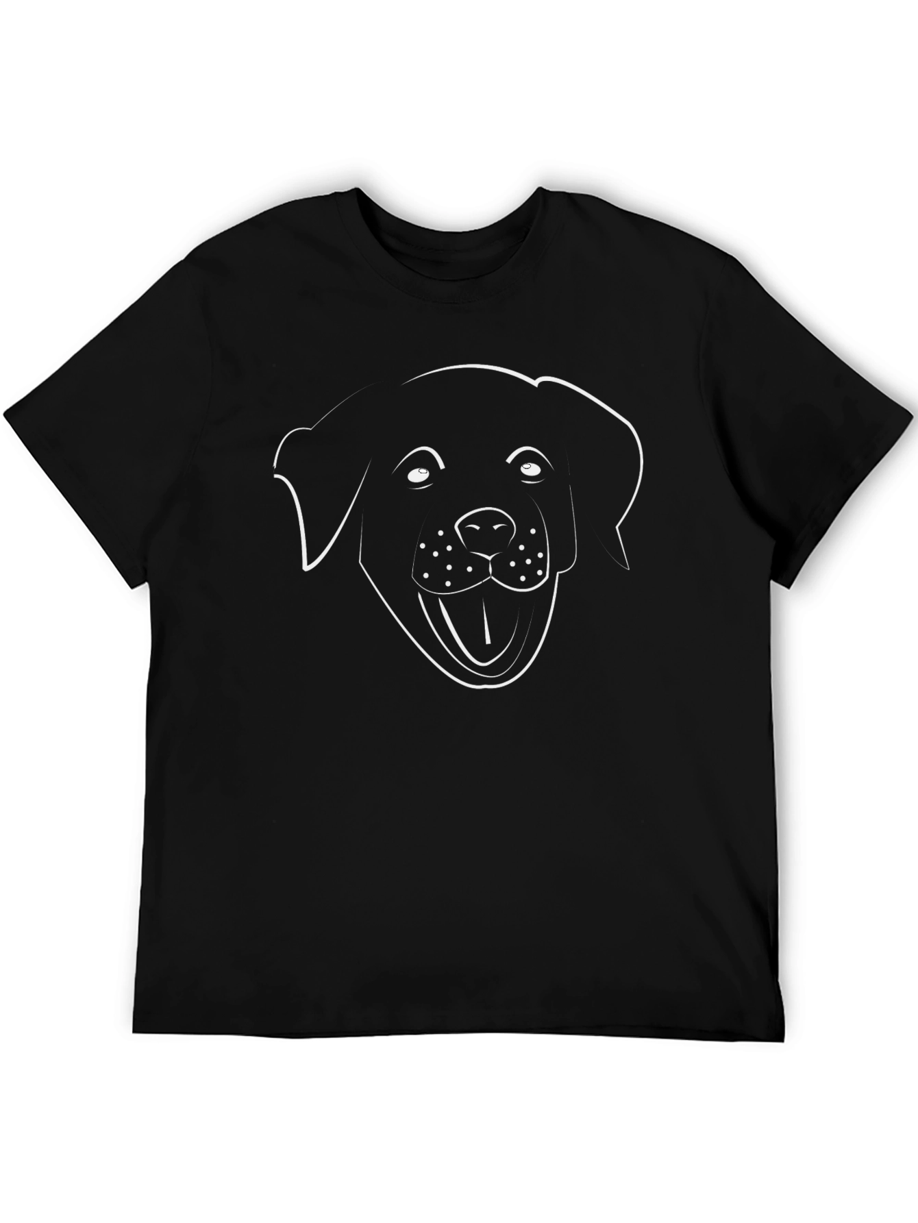 Dog Outline T-Shirt - Black