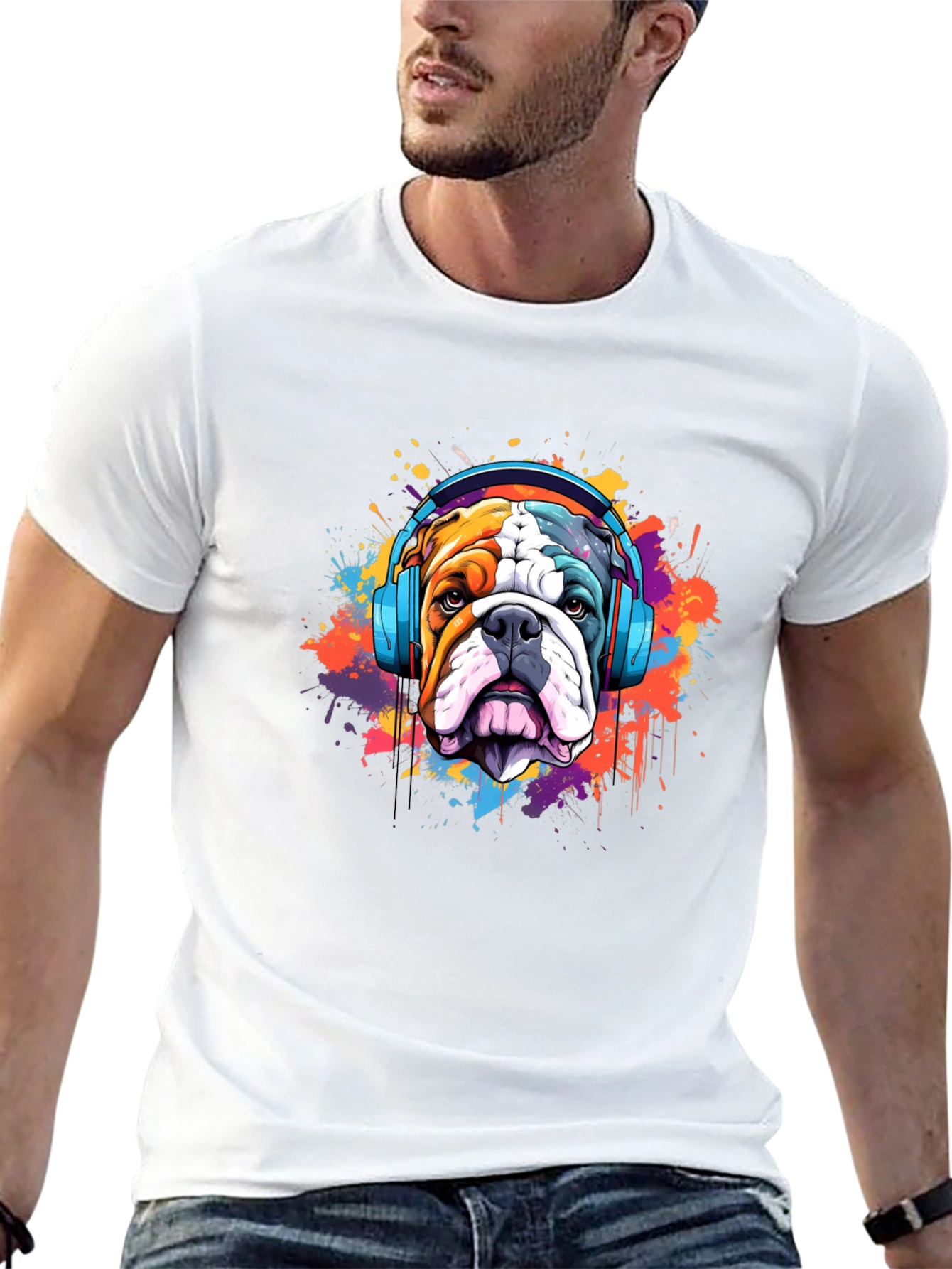 Bulldog DJ Graphic T-Shirt