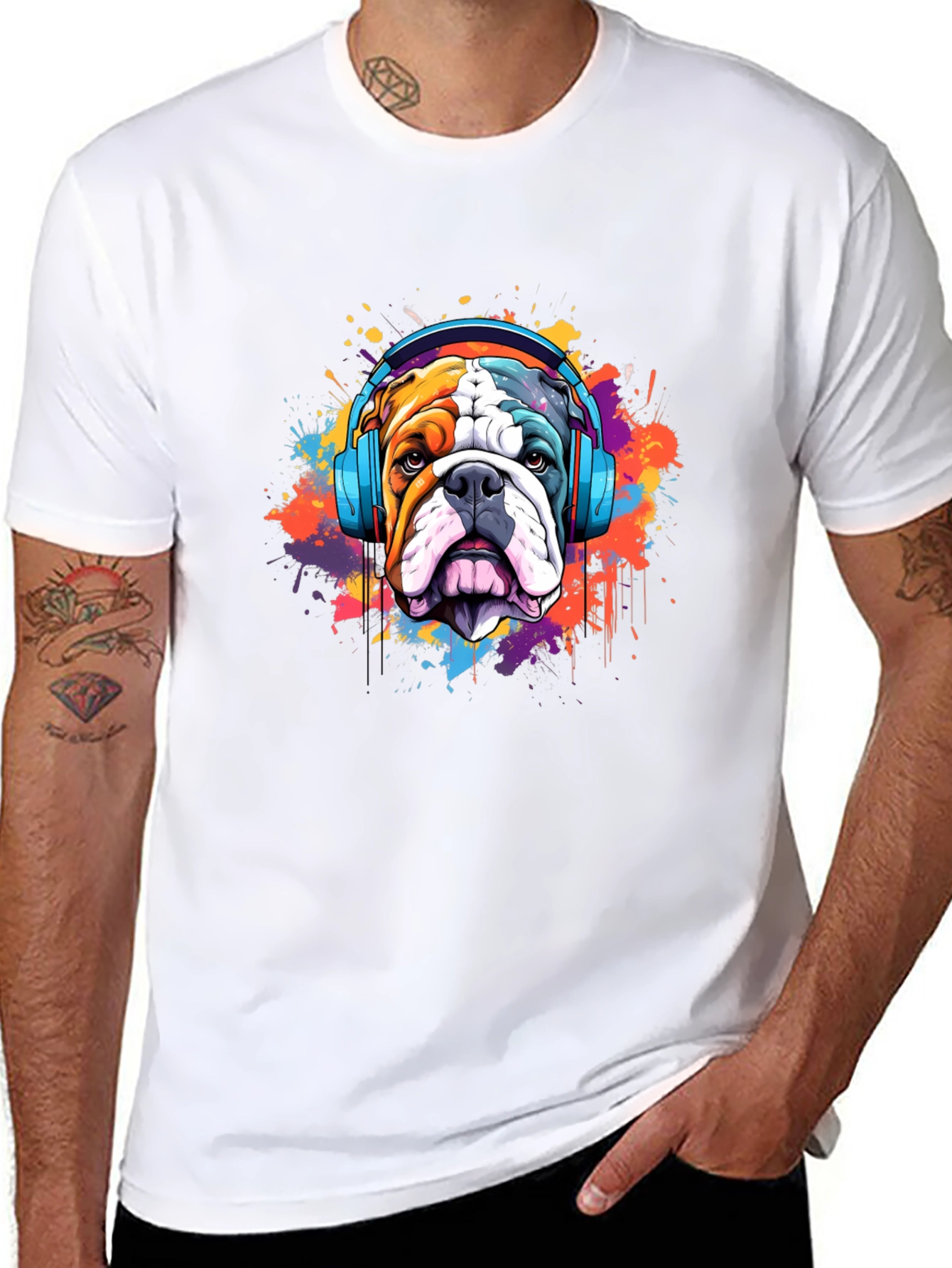 Bulldog DJ Graphic T-Shirt