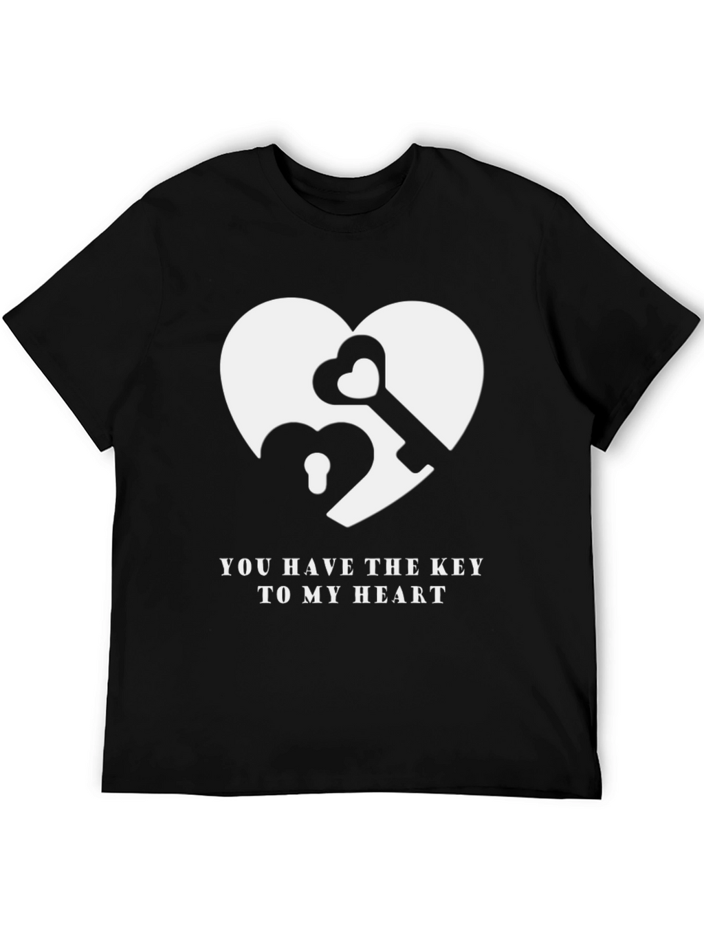 Heart Key Graphic T-Shirt - You Have the Key