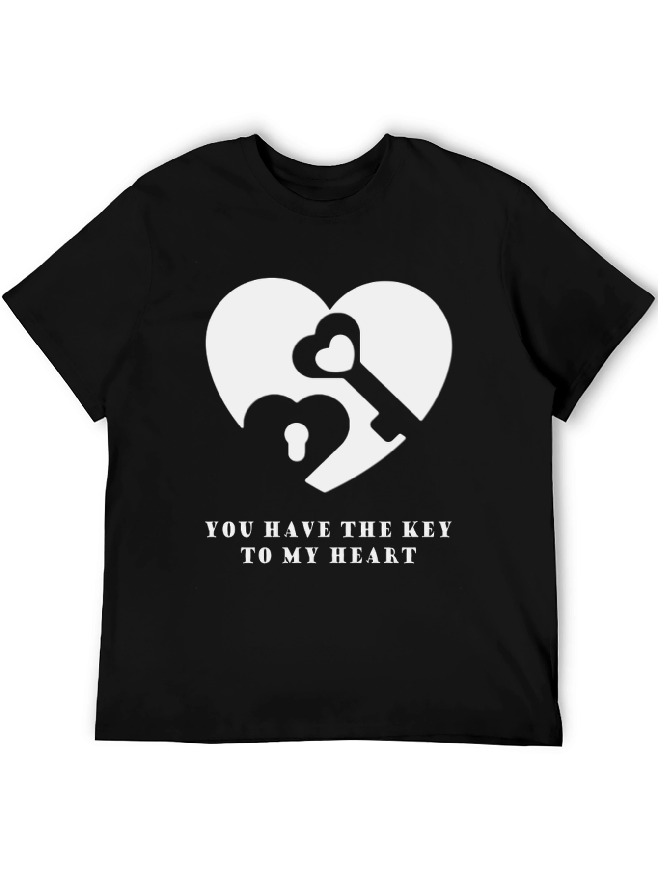 Heart Key Graphic T-Shirt - You Have the Key