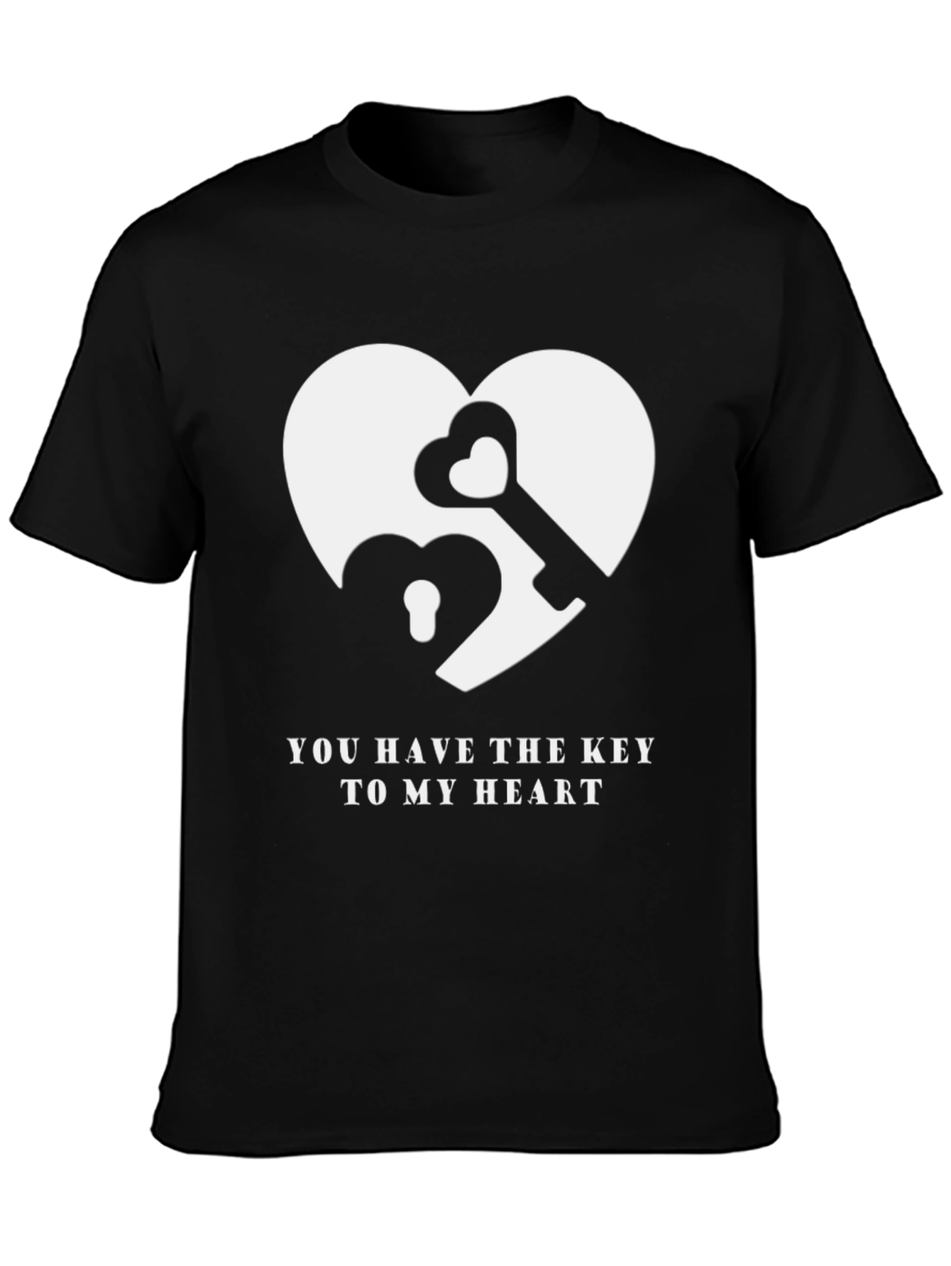 Heart Key Graphic T-Shirt - You Have the Key