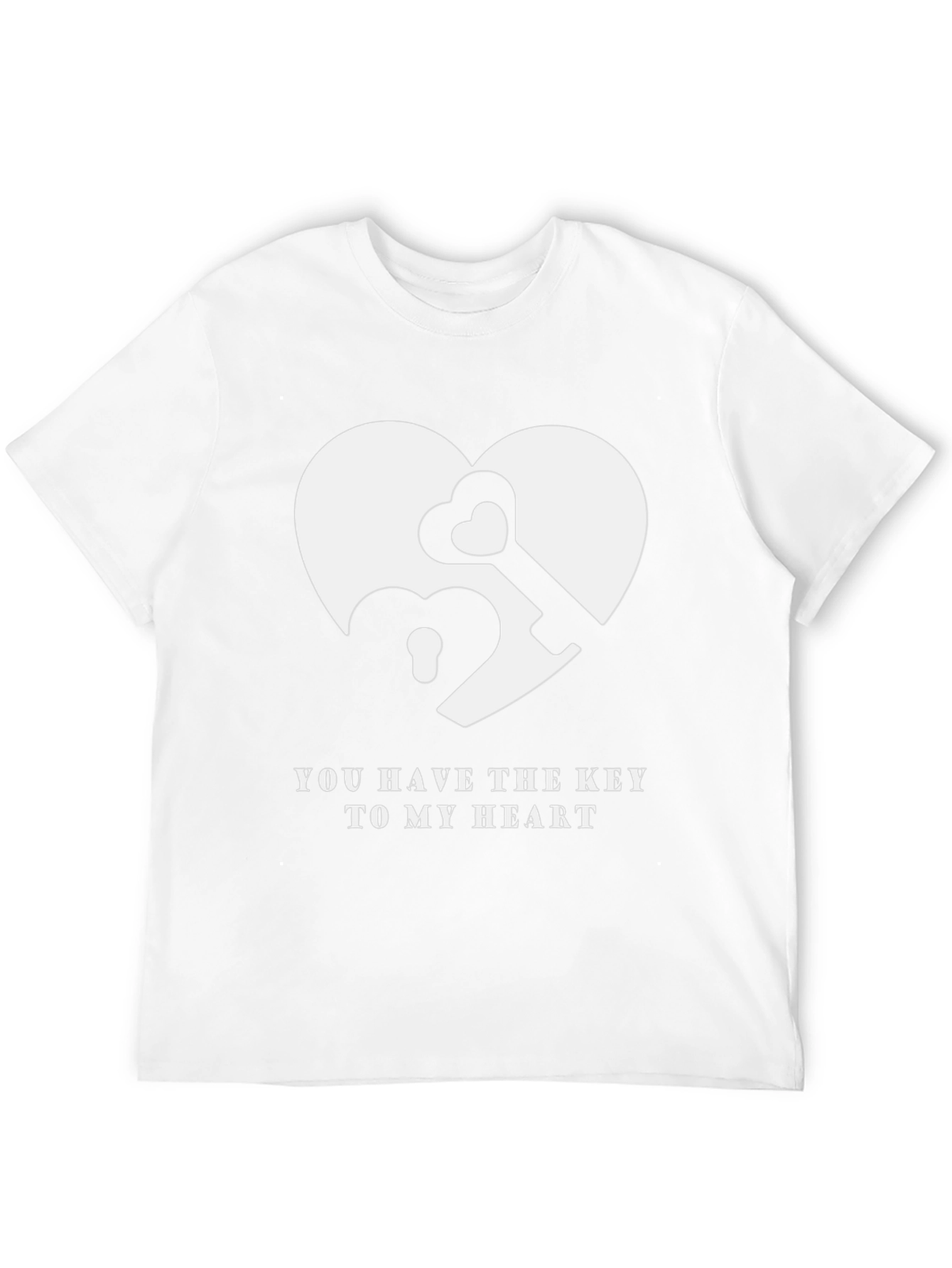 Heart Key Graphic T-Shirt - You Have the Key