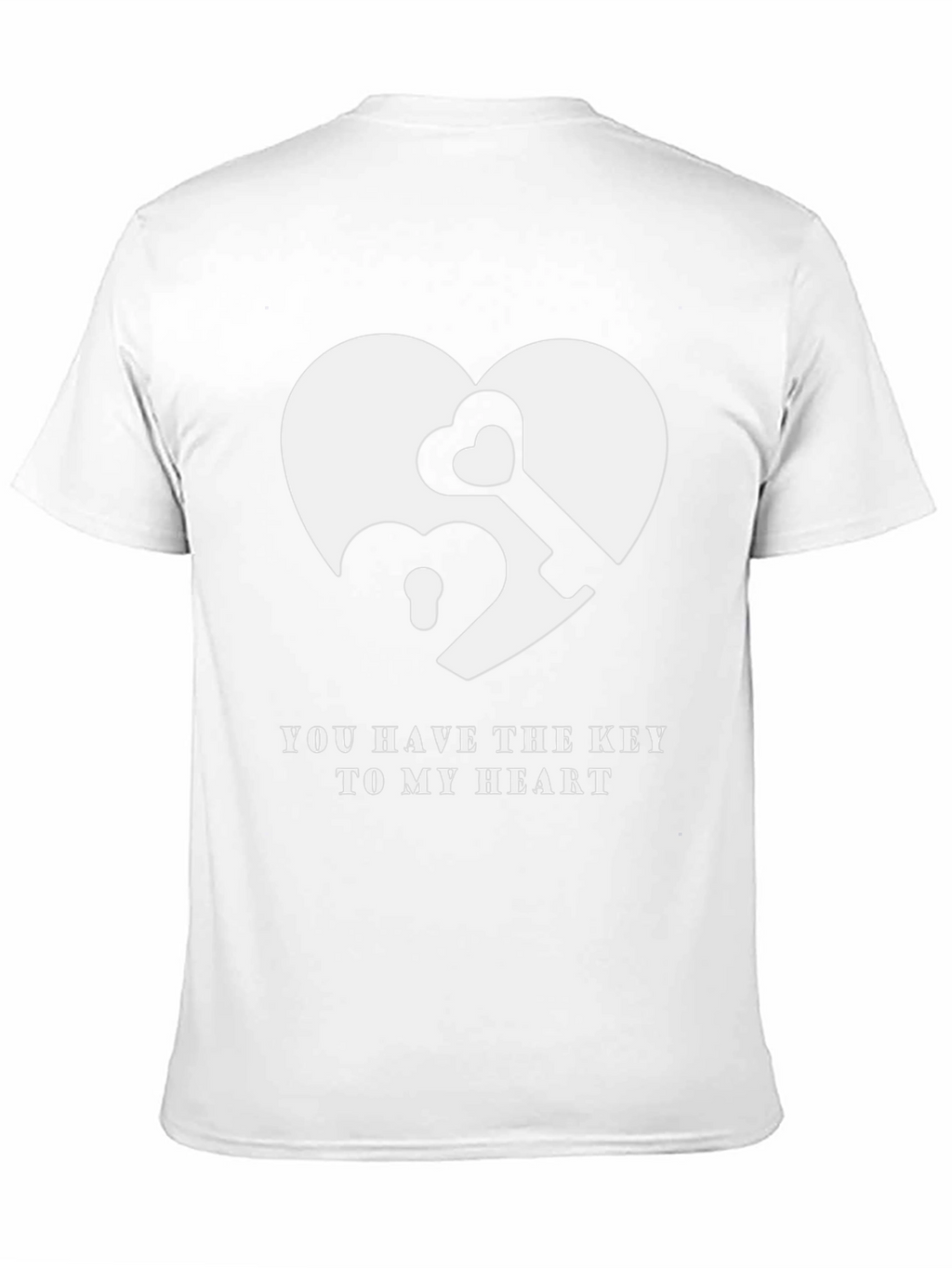 Heart Key Graphic T-Shirt - You Have the Key