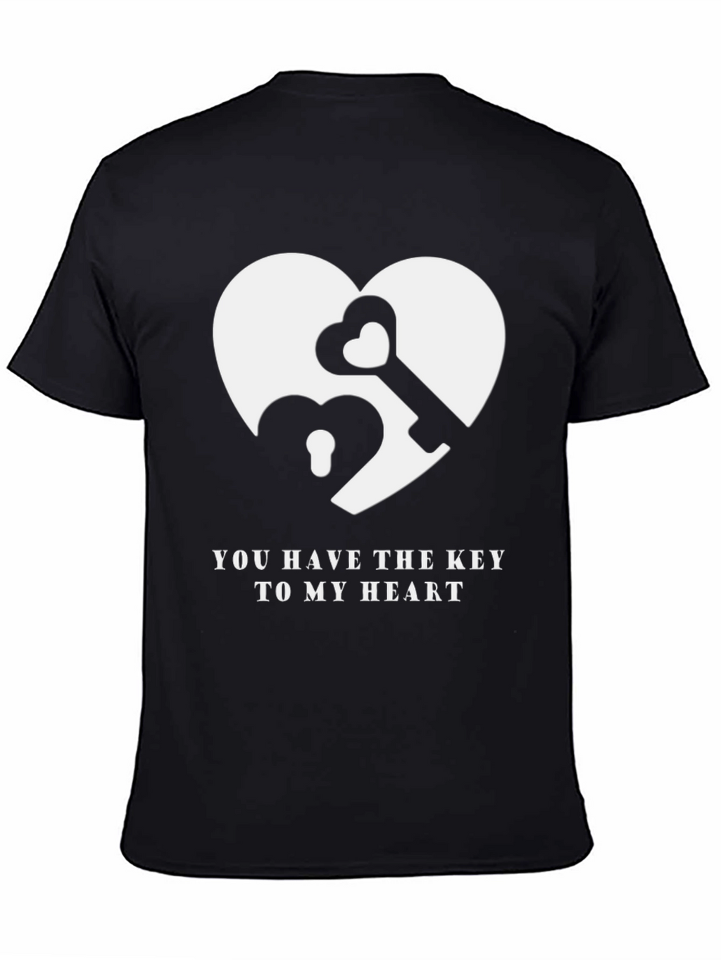 Heart Key Graphic T-Shirt - You Have the Key